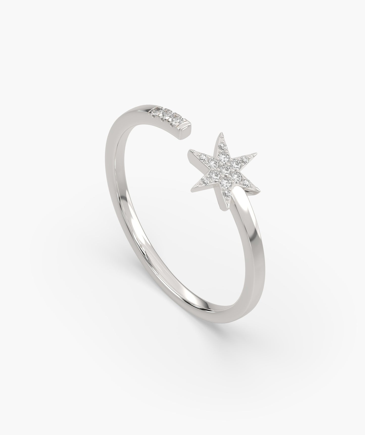 Open Star Diamond Ring