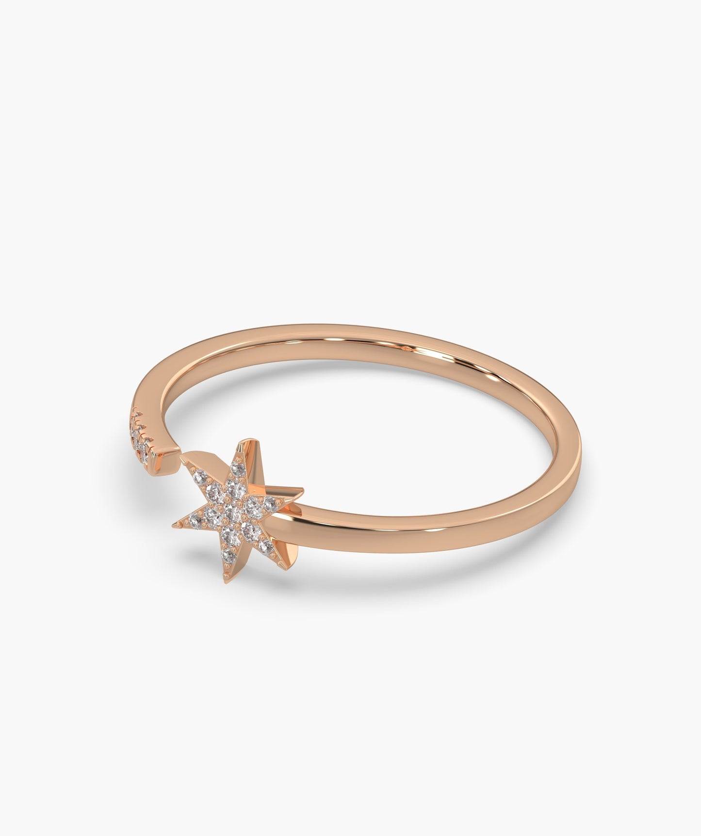 Open Star Diamond Ring