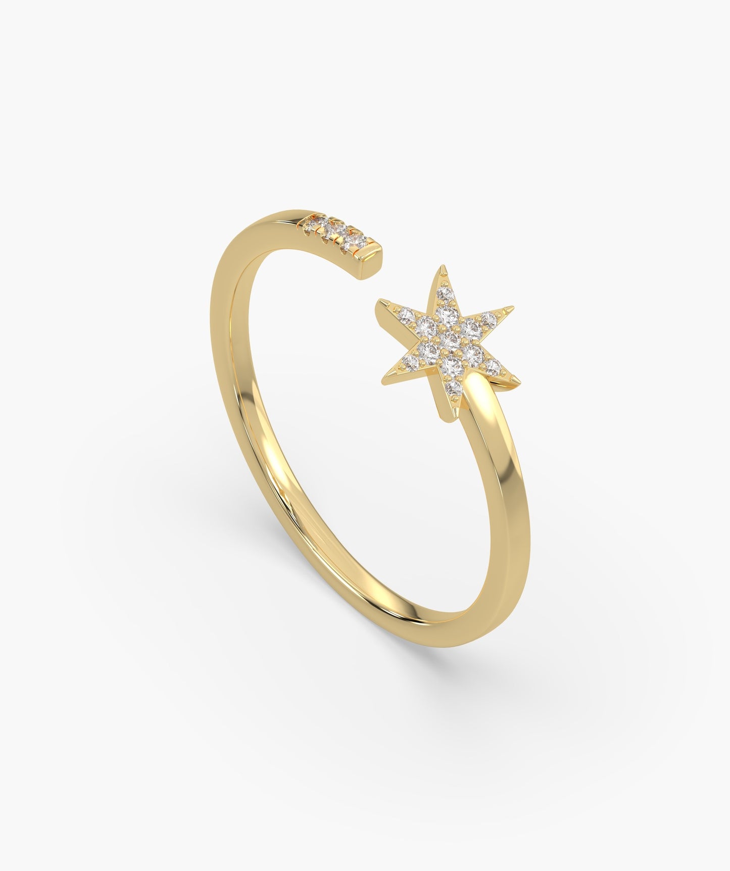 Open Star Diamond Ring