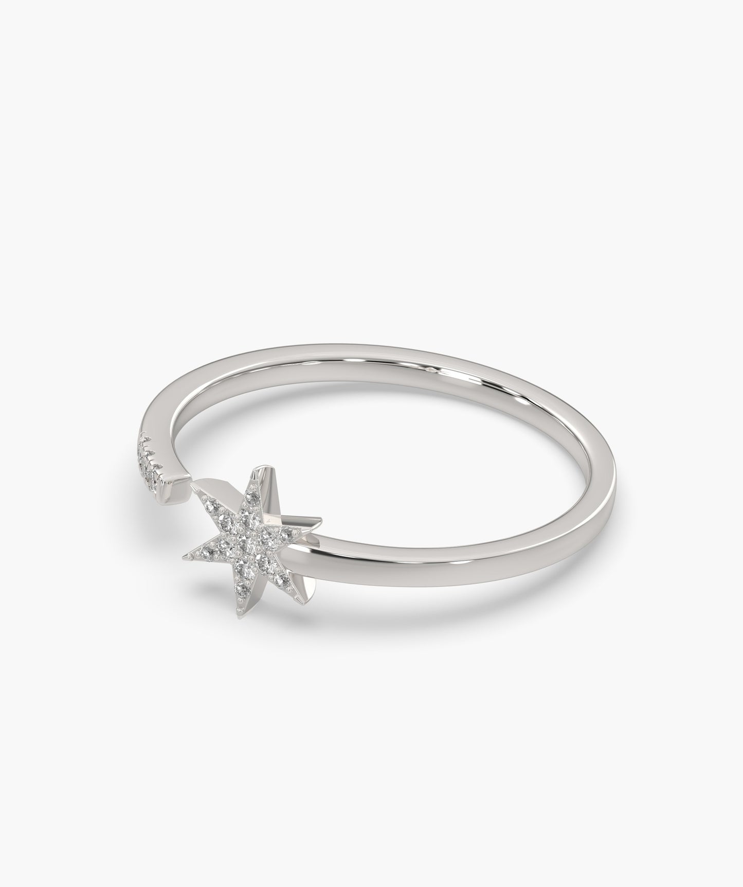 Open Star Diamond Ring