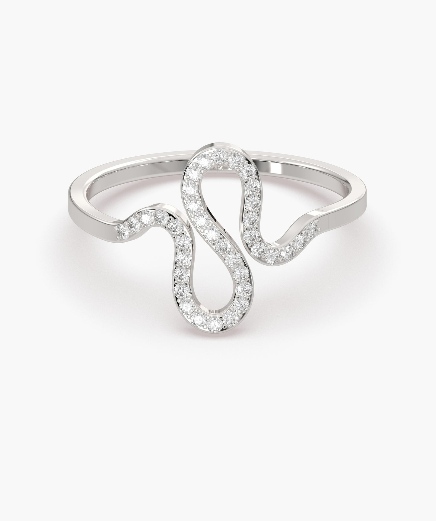 Serpentine Elegance Diamond Ring