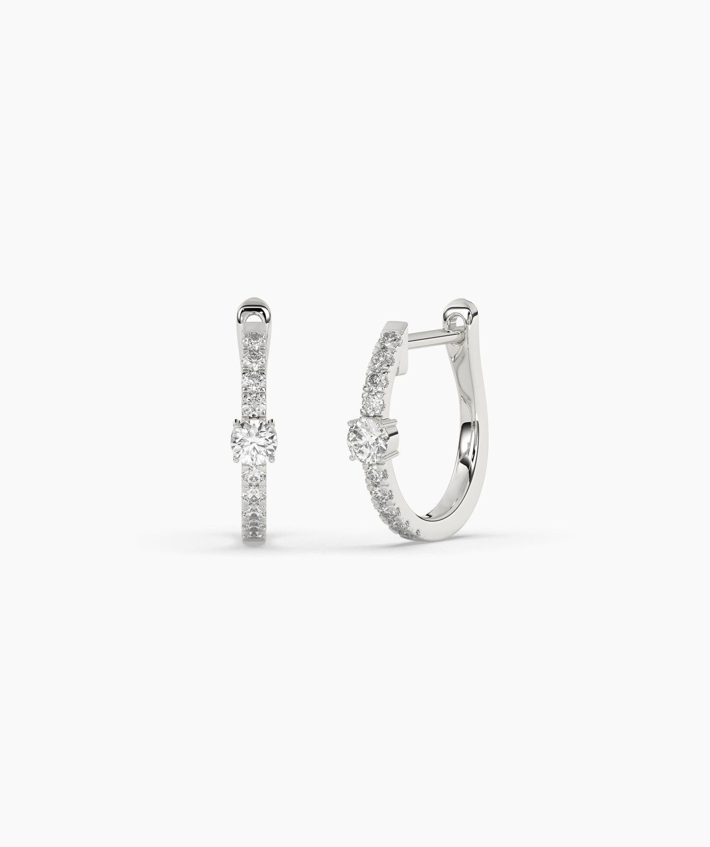 Diamond Hoop Earrings