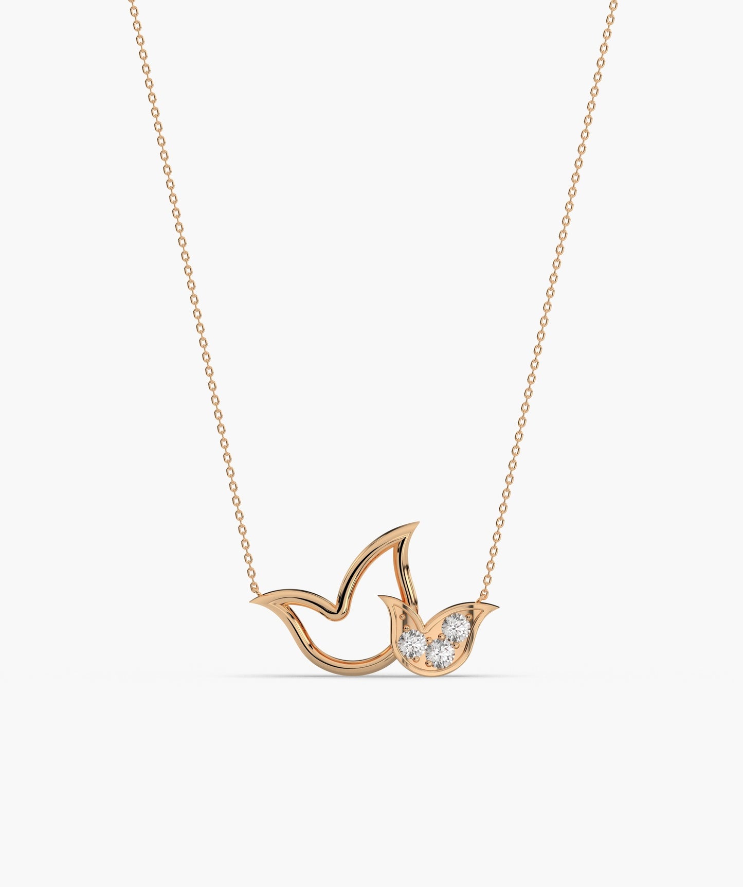 14K Gold Bird Necklace