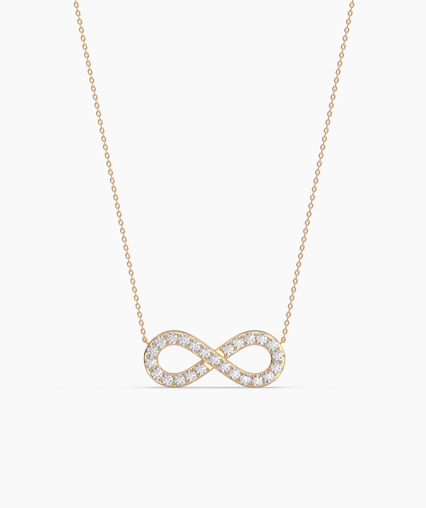 Classic Gold Diamond Infinity Necklace