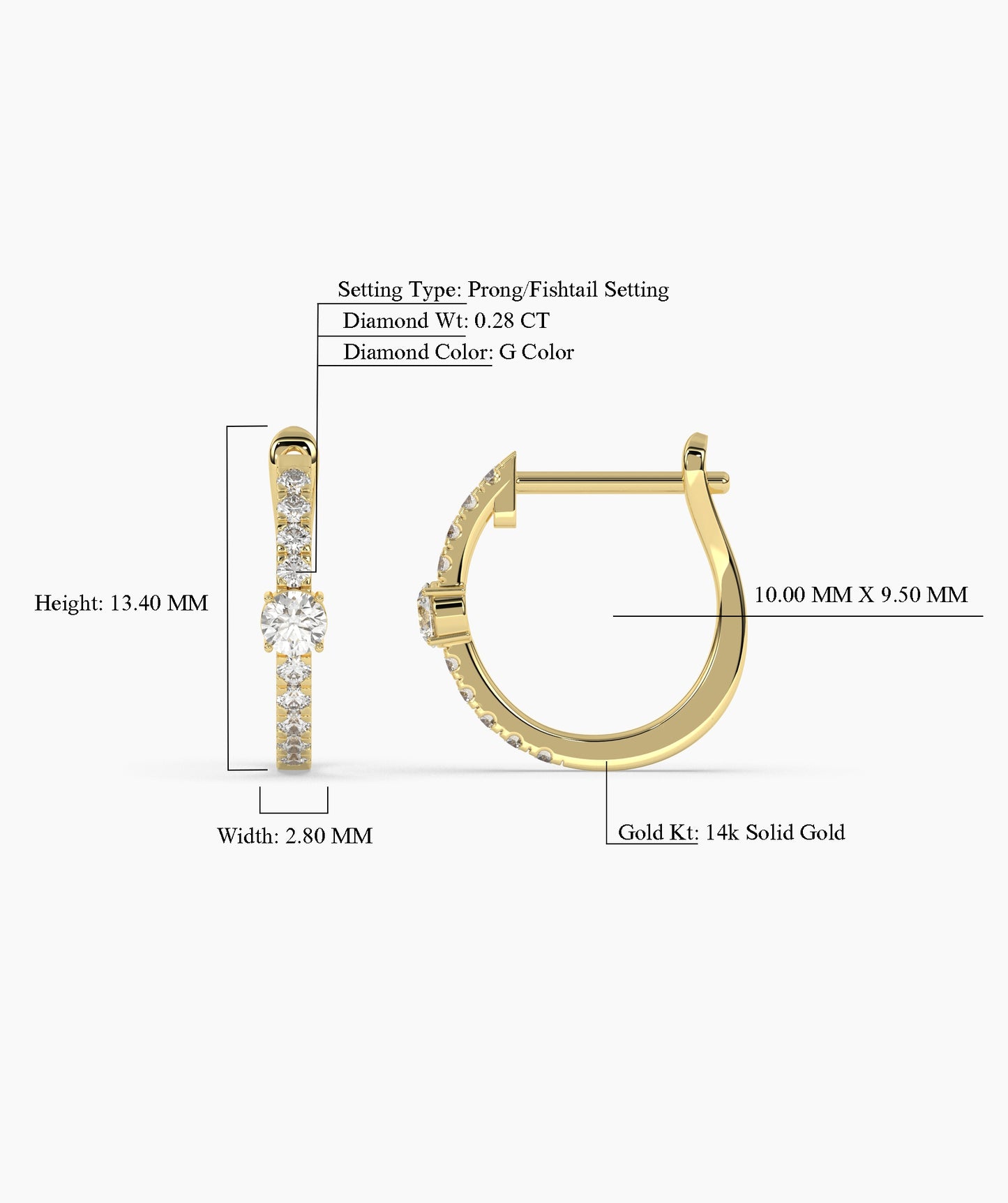 Diamond Hoop Earrings