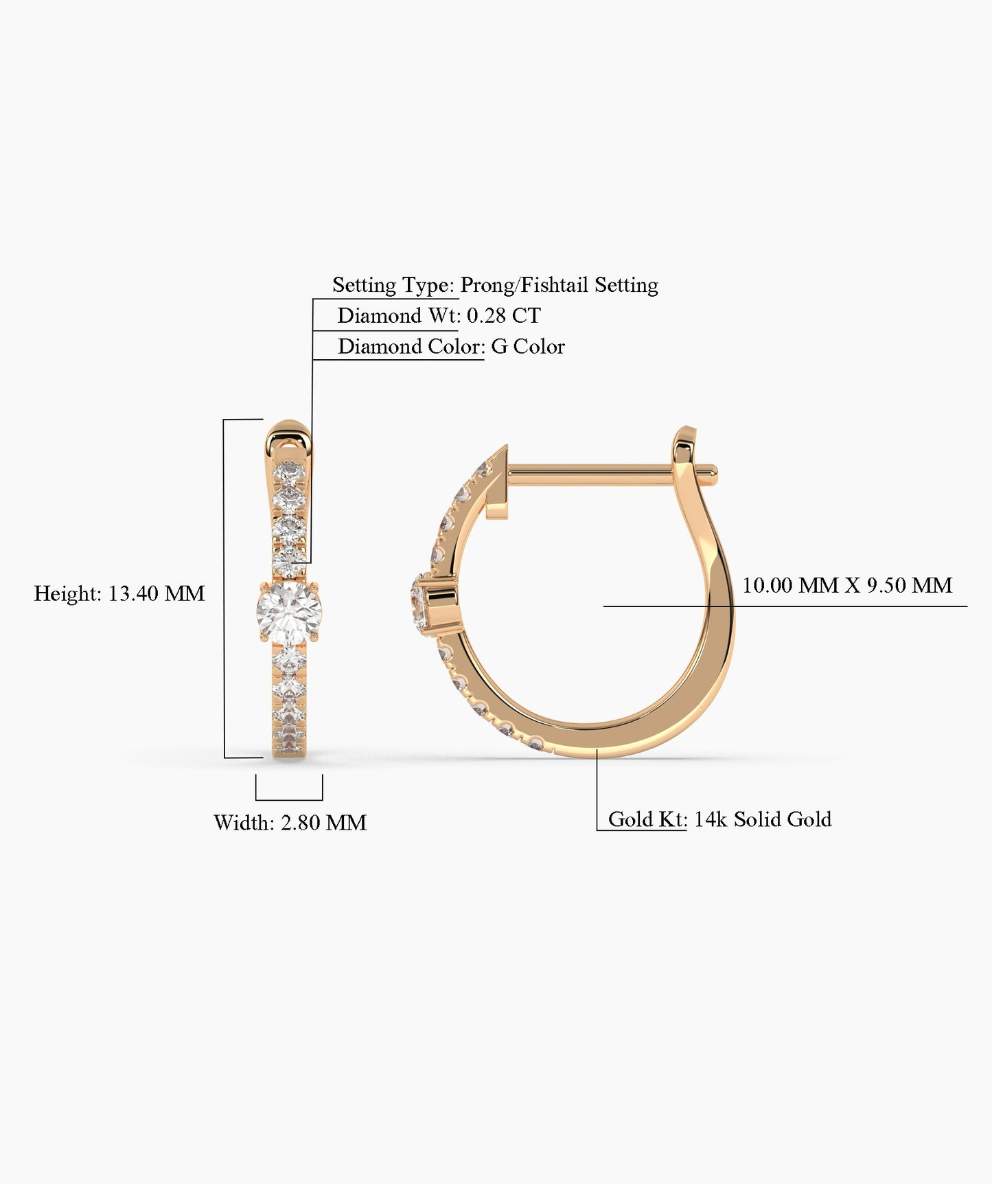 Diamond Hoop Earrings