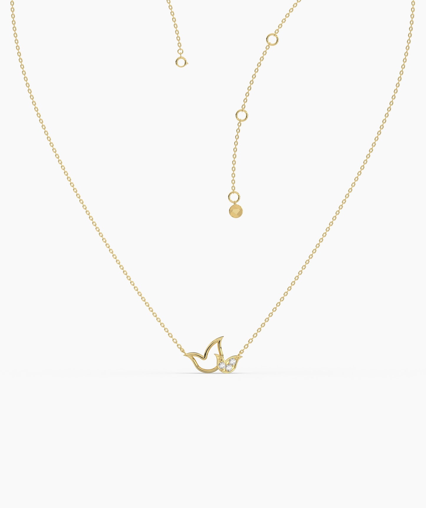 14K Gold Bird Necklace