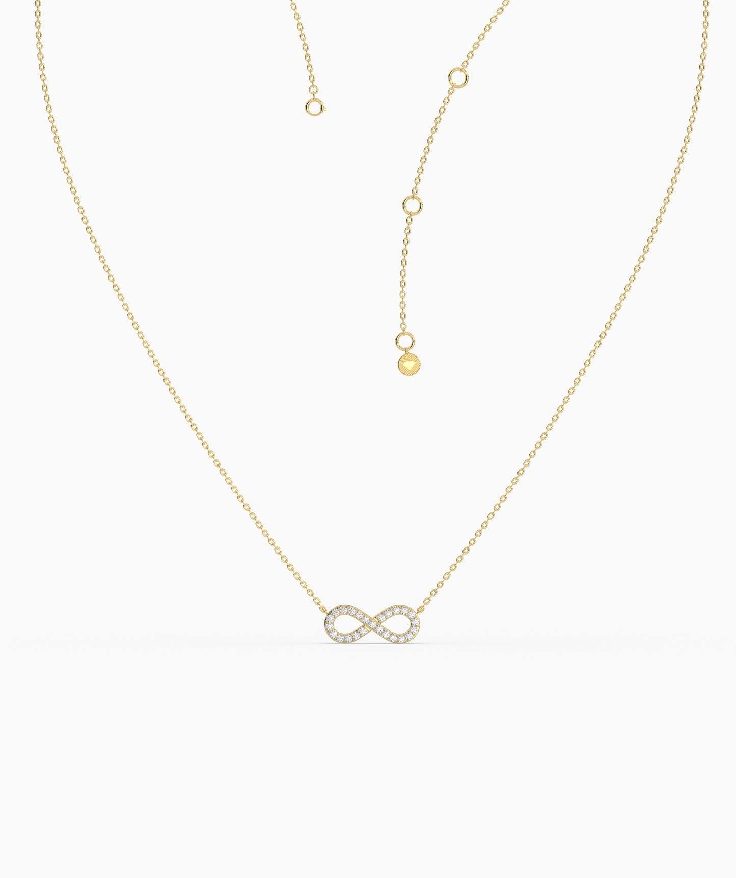 Classic Gold Diamond Infinity Necklace