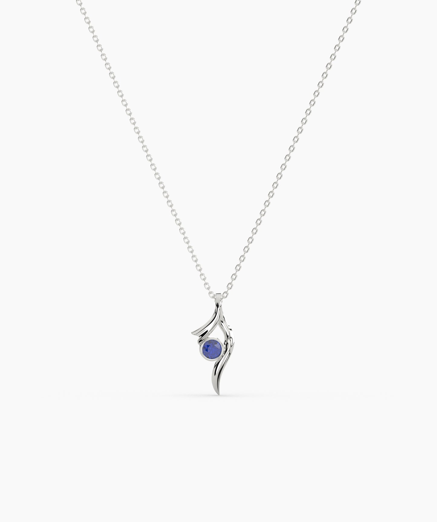 Minimal Ruby Swirl Pendant