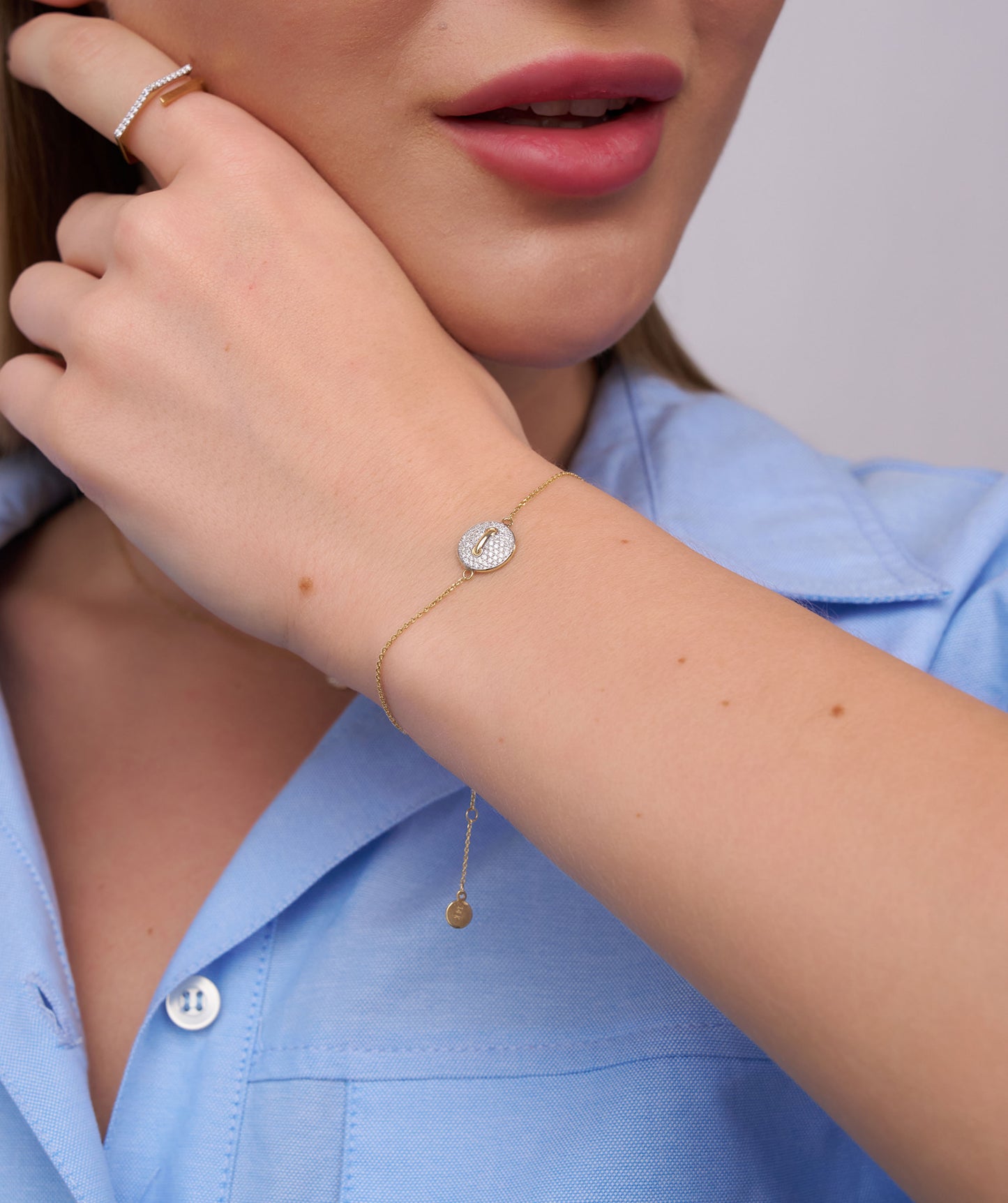 Diamond Pave Gold Bracelet