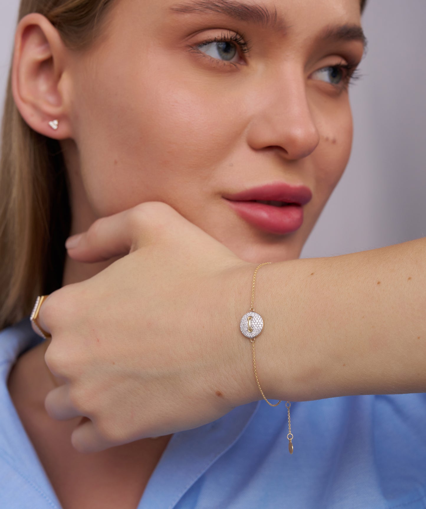 Diamond Pave Gold Bracelet