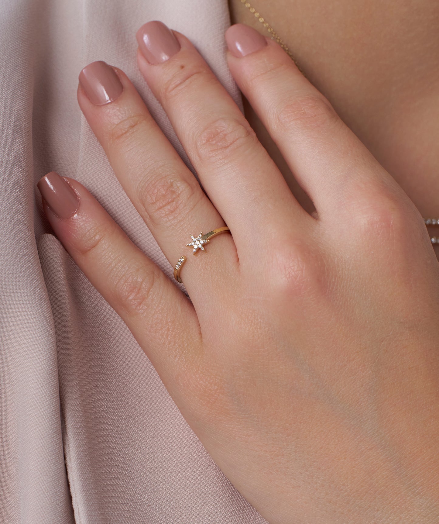 Open Star Diamond Ring