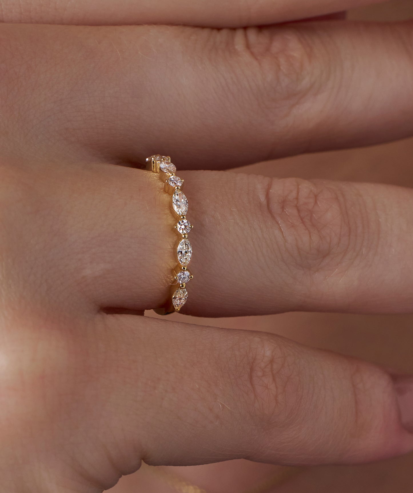 Marquise & Round Diamond Band