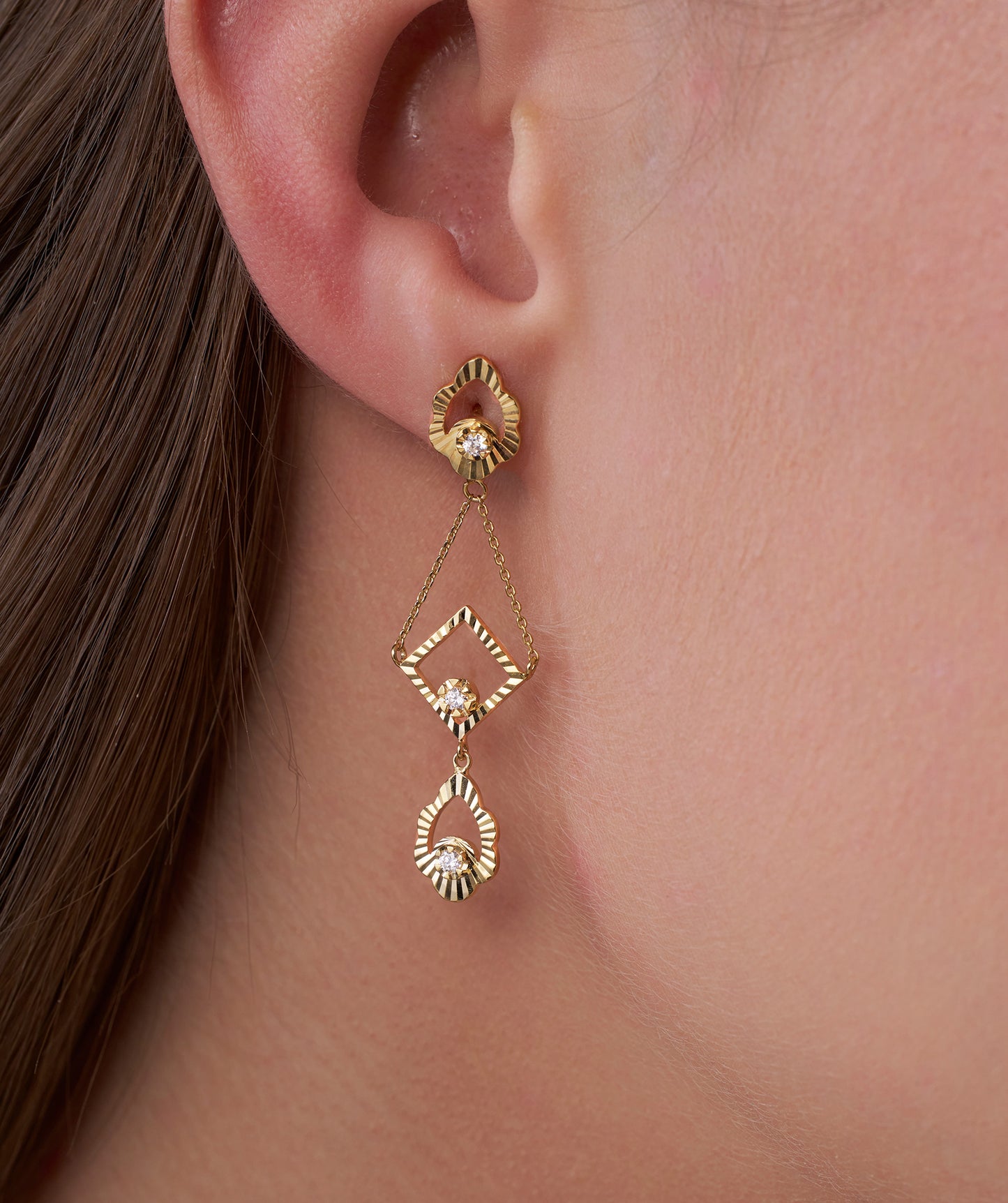 Geometric Diamond Jewelry Set