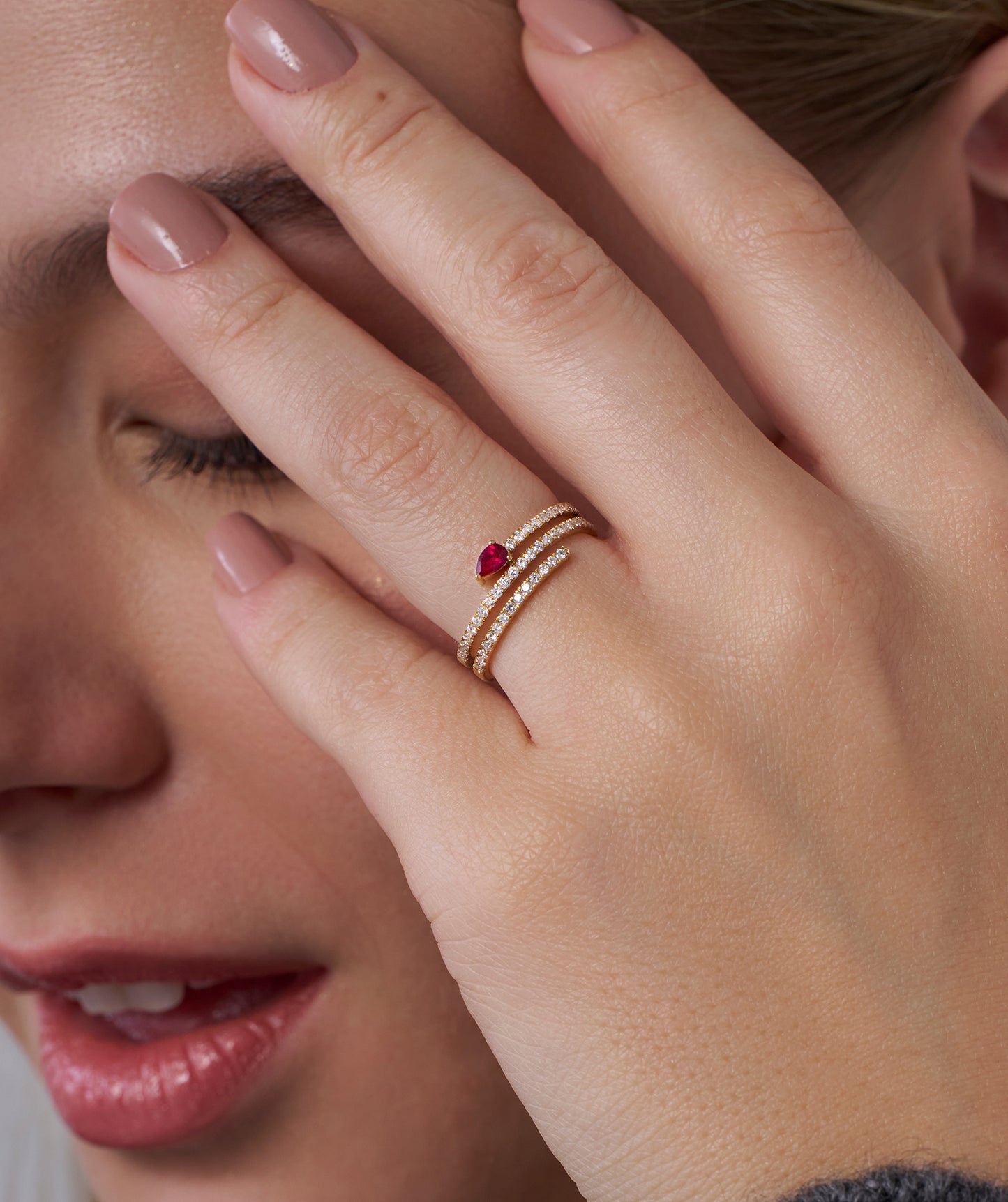Ruby & Diamond Wrap Ring
