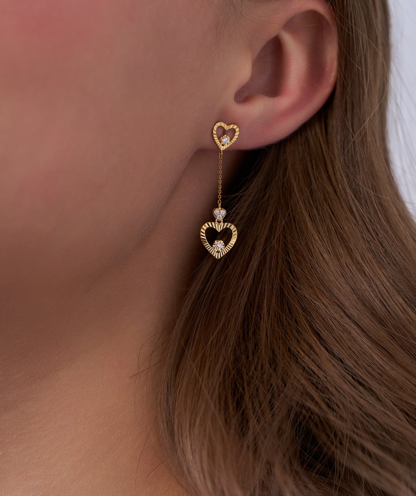 Diamond Heart Jewelry Set