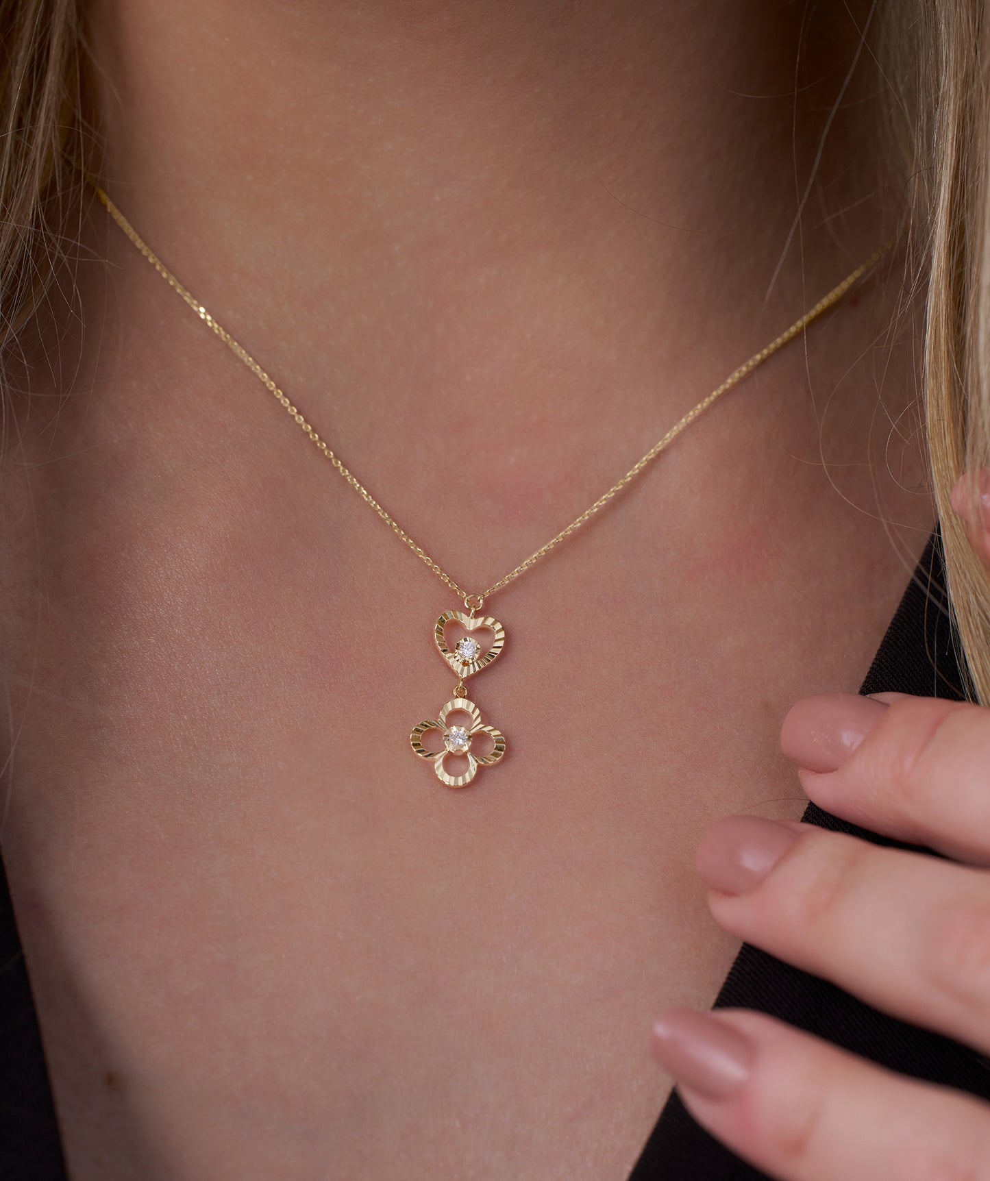 Heart & Bloom Gold Necklace