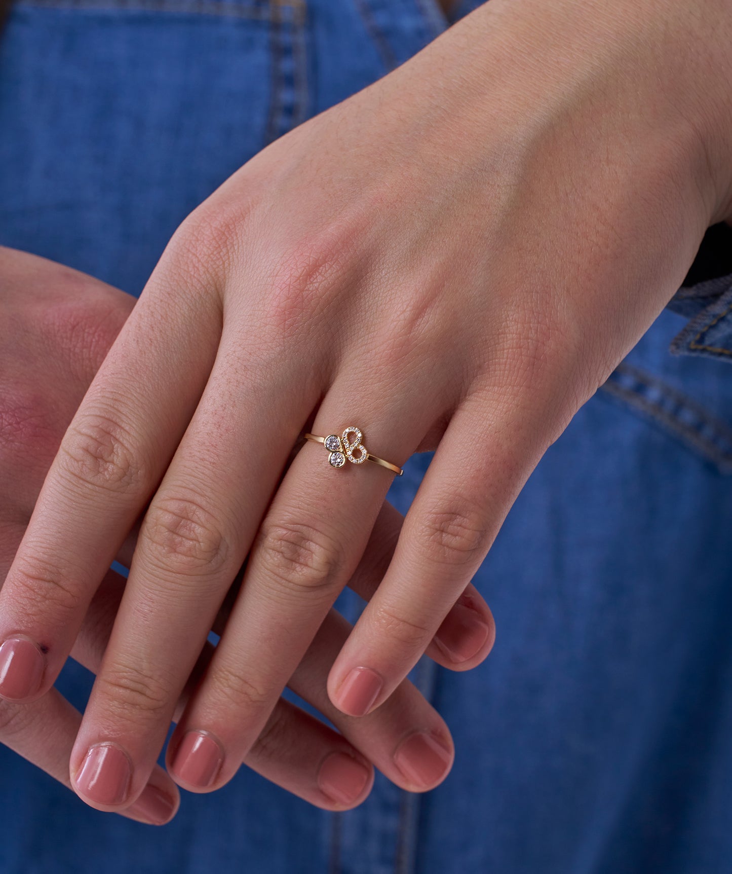 Petite Diamond Butterfly Ring