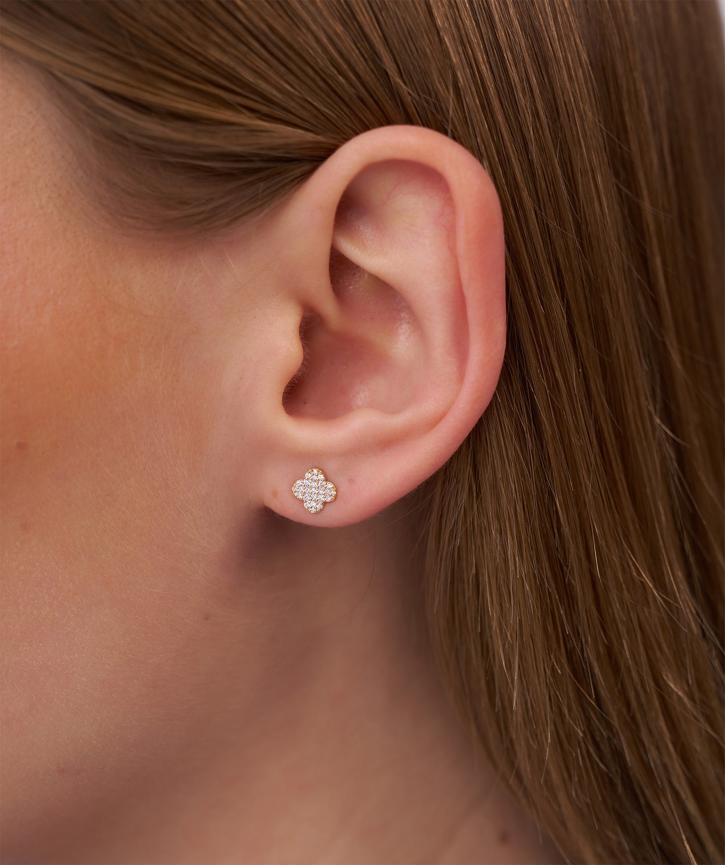 Embellished Clover Earrings