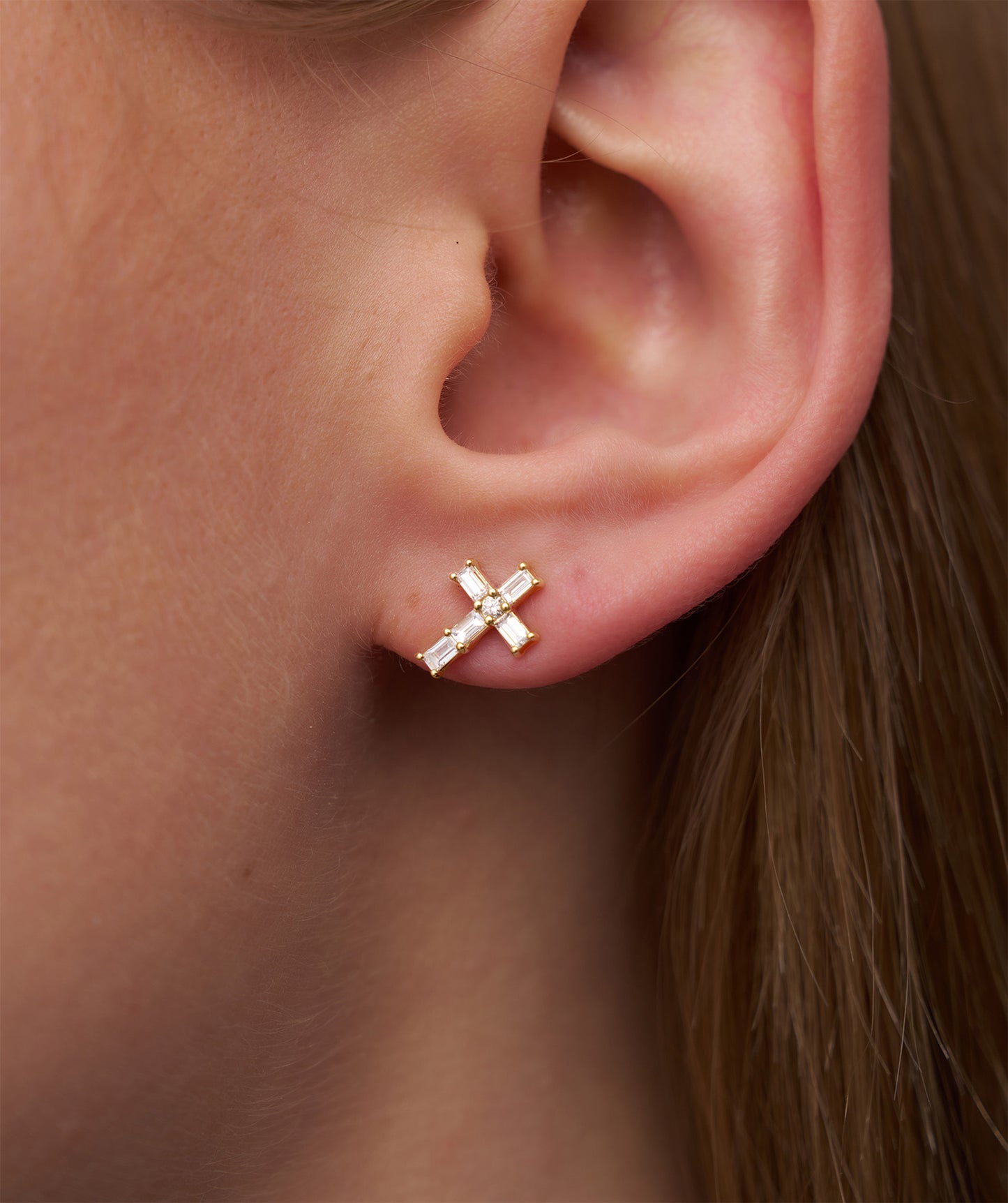 Cross Stud Earrings