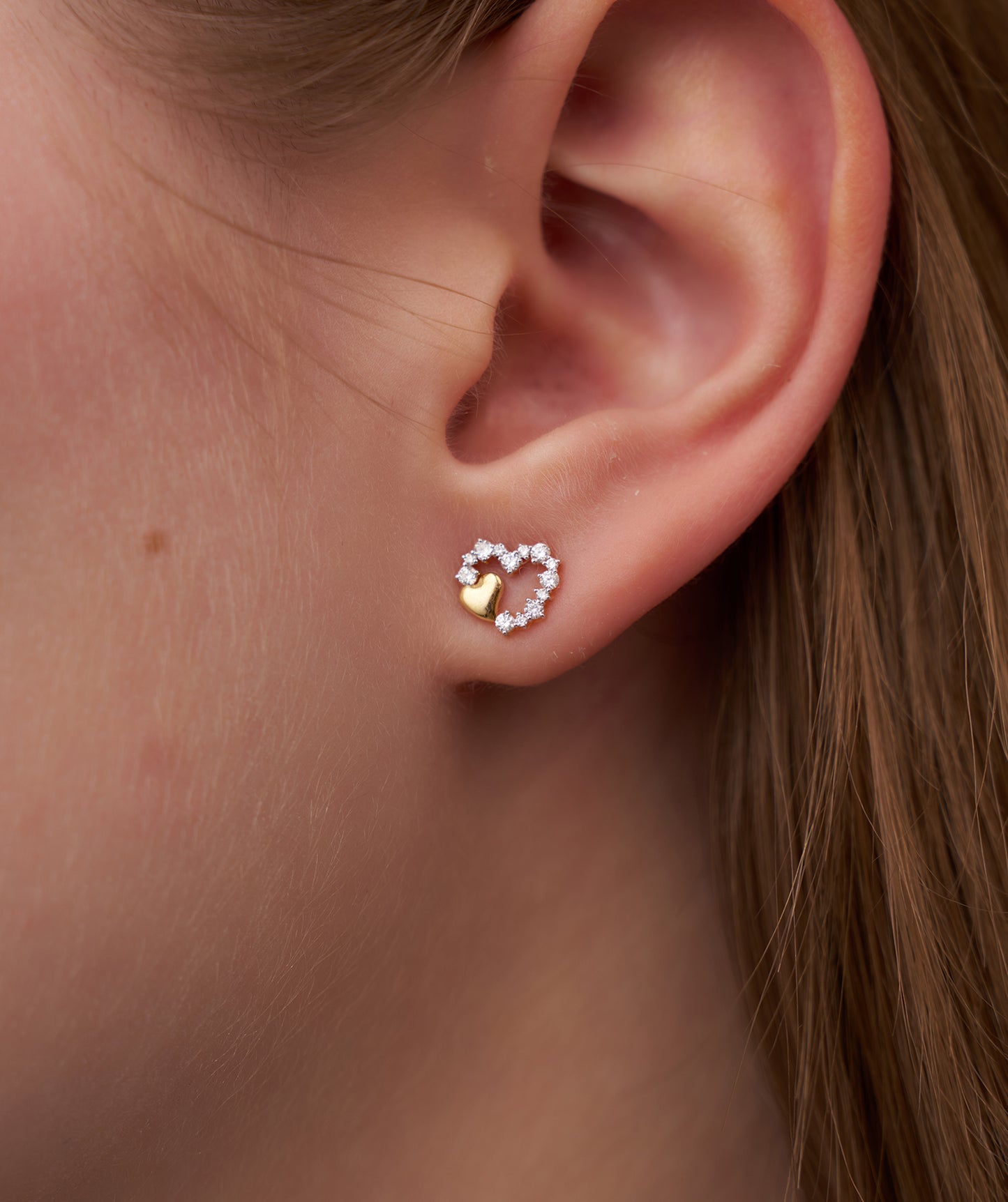 Charming Embellished Heart Studs