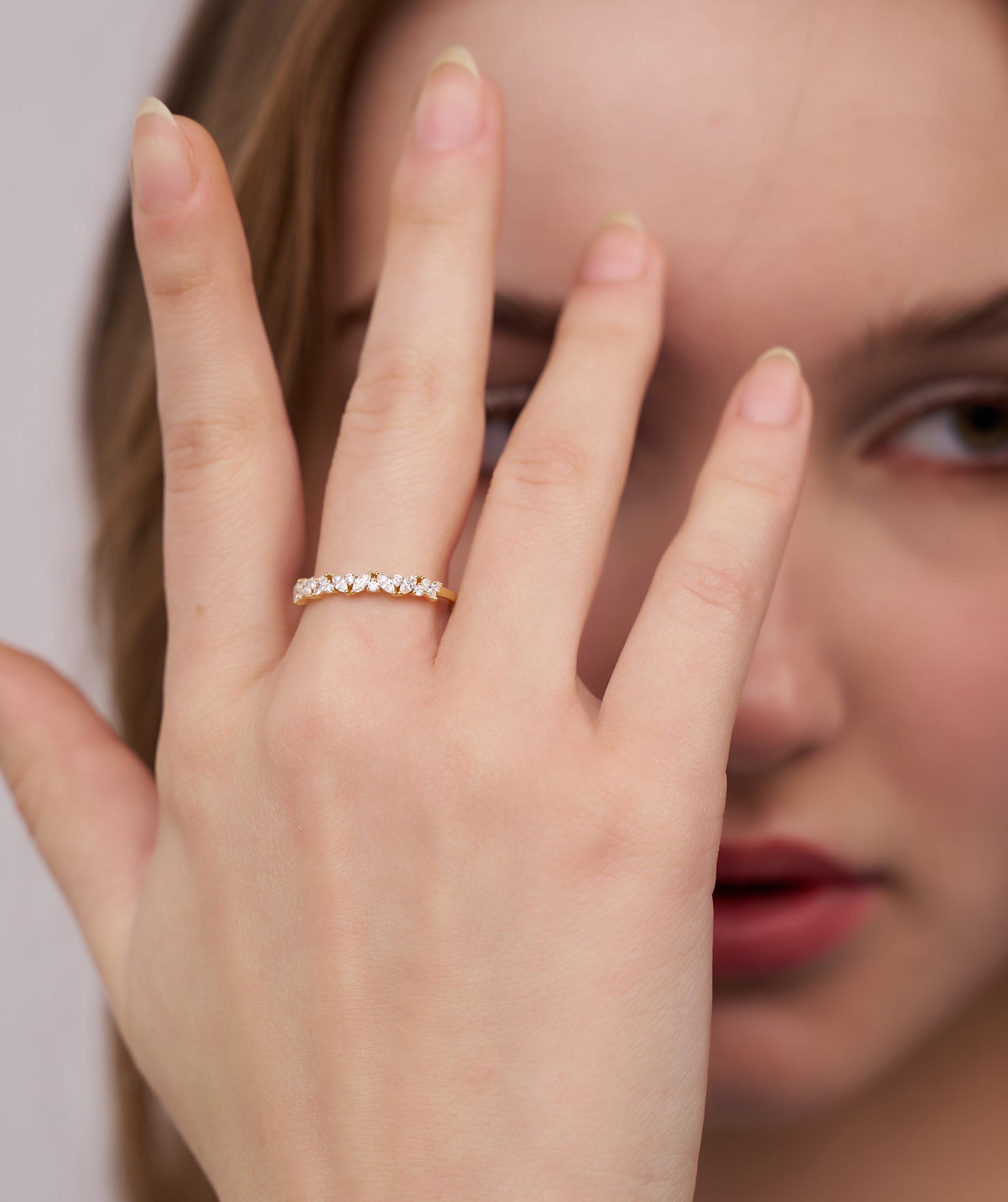 14K Solid Gold Vintage-Inspired Band