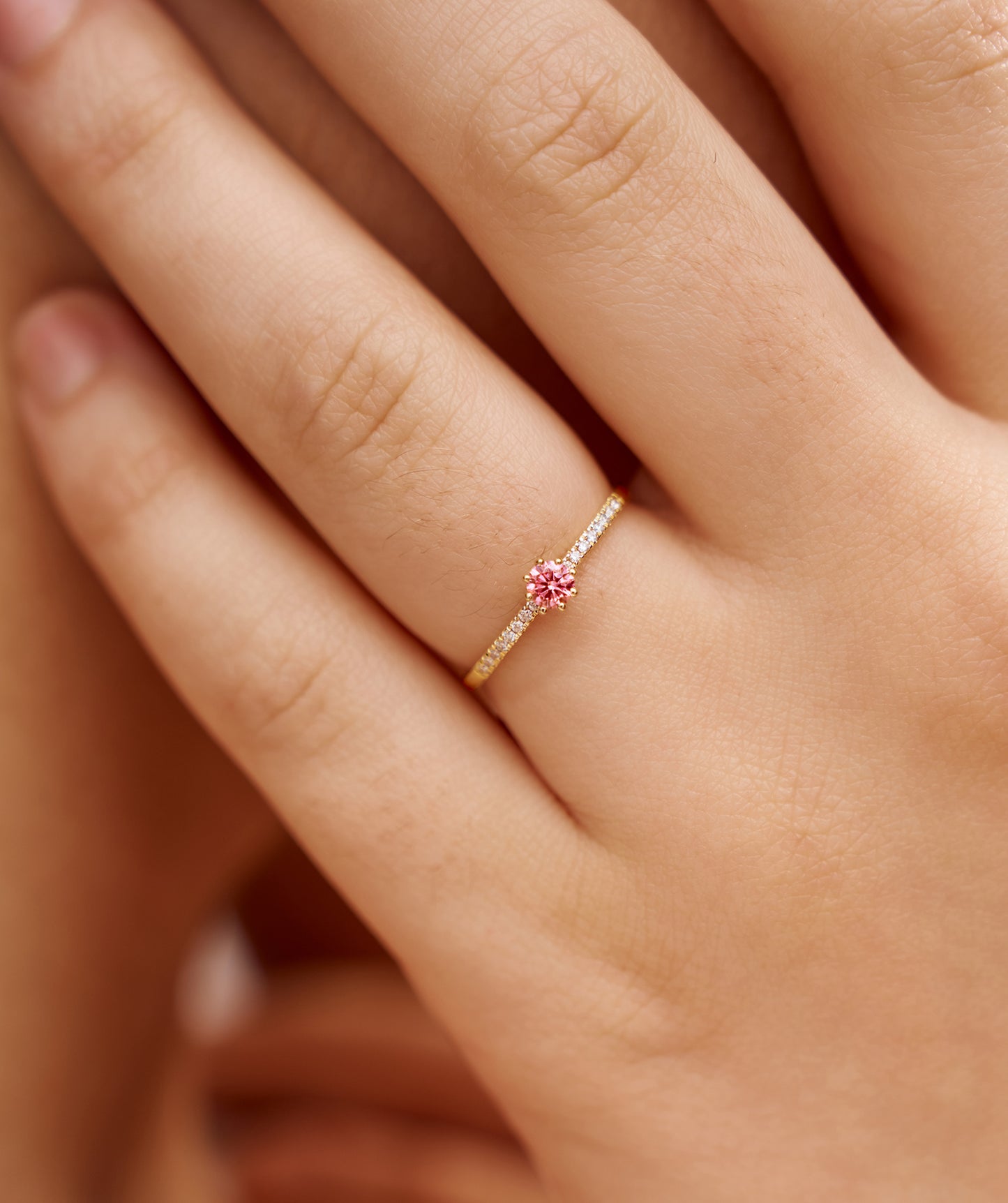 14K Solid Gold Statement Ring