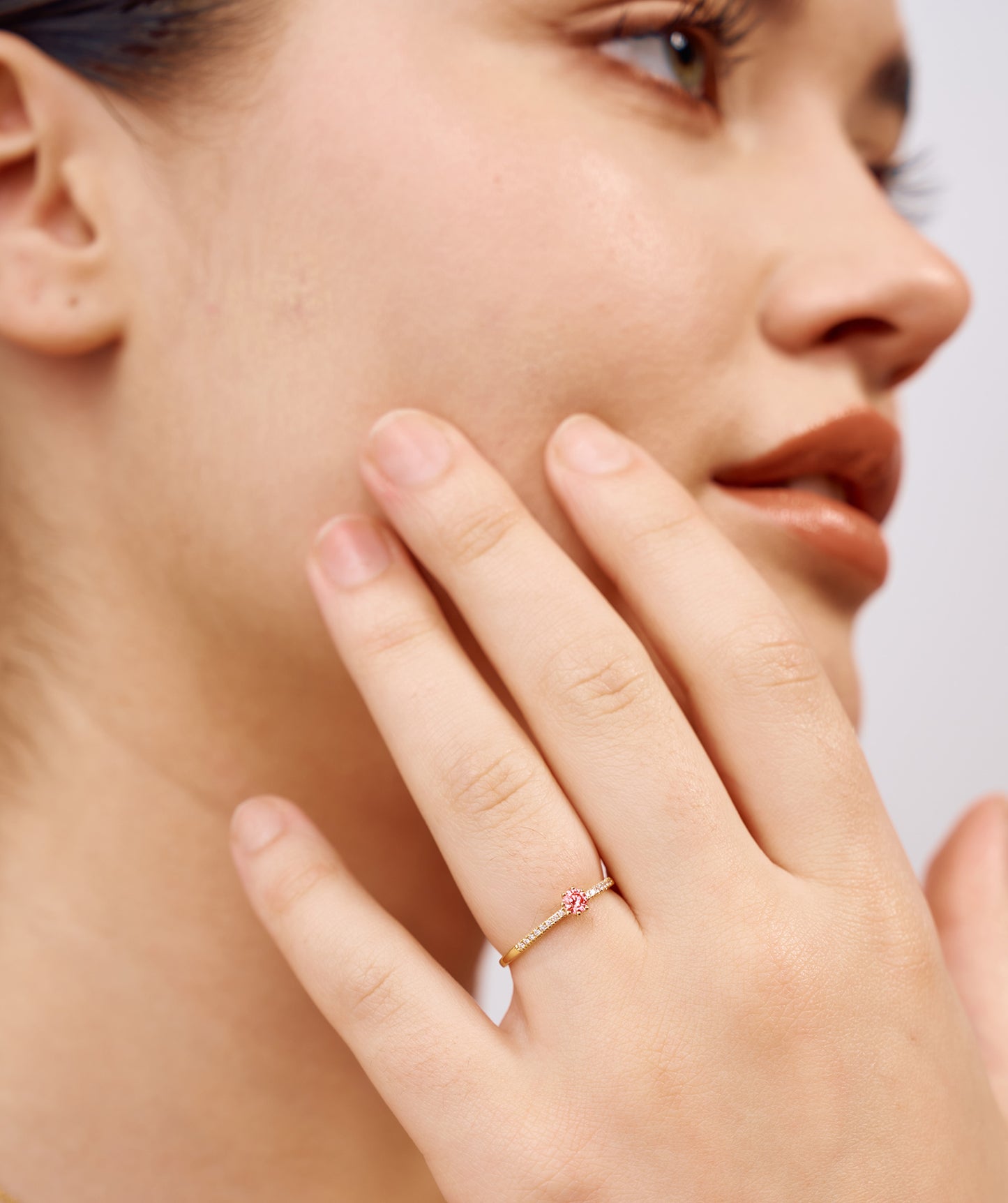 14K Solid Gold Statement Ring