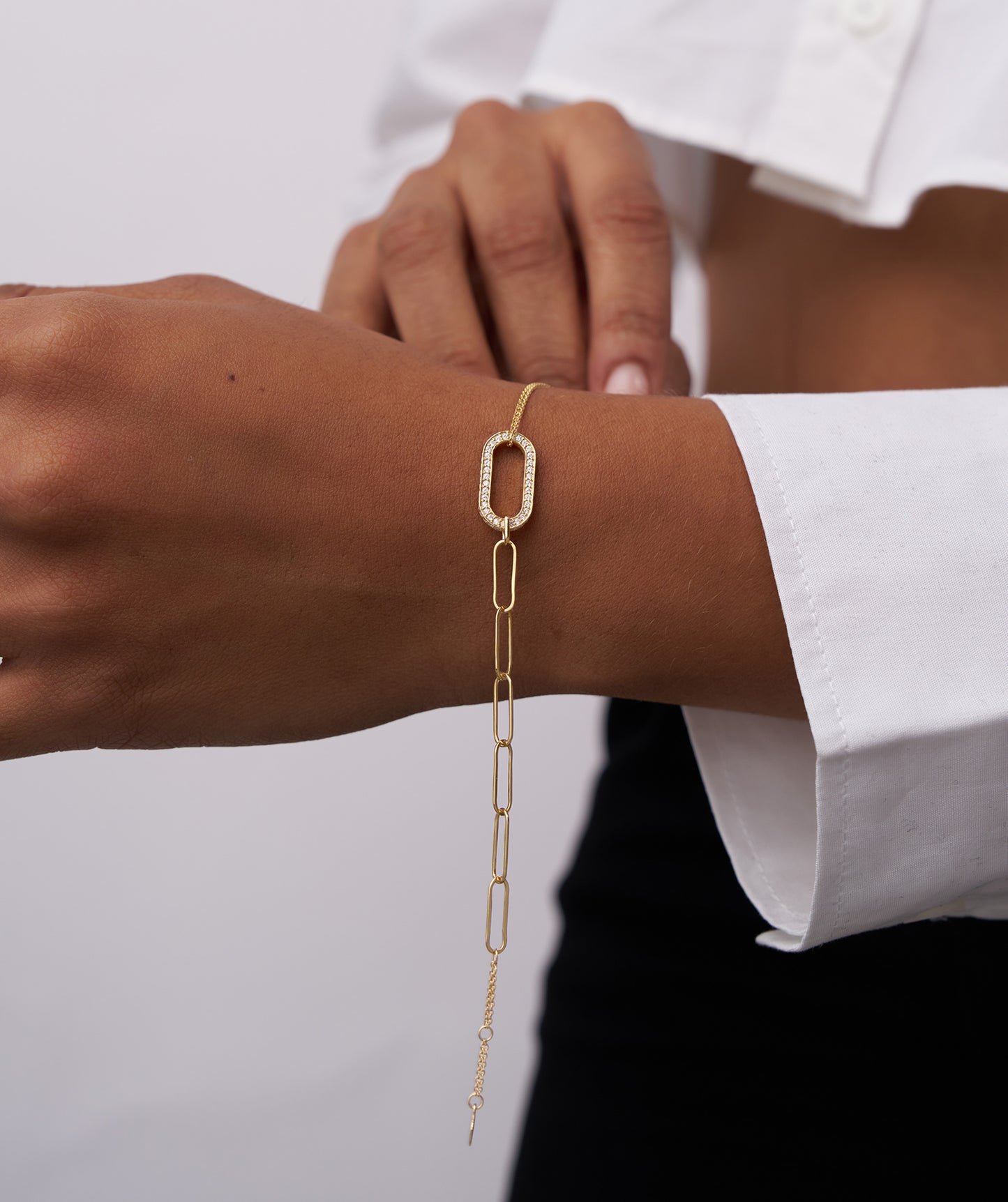 Gold Paperclip Chain Bracelet