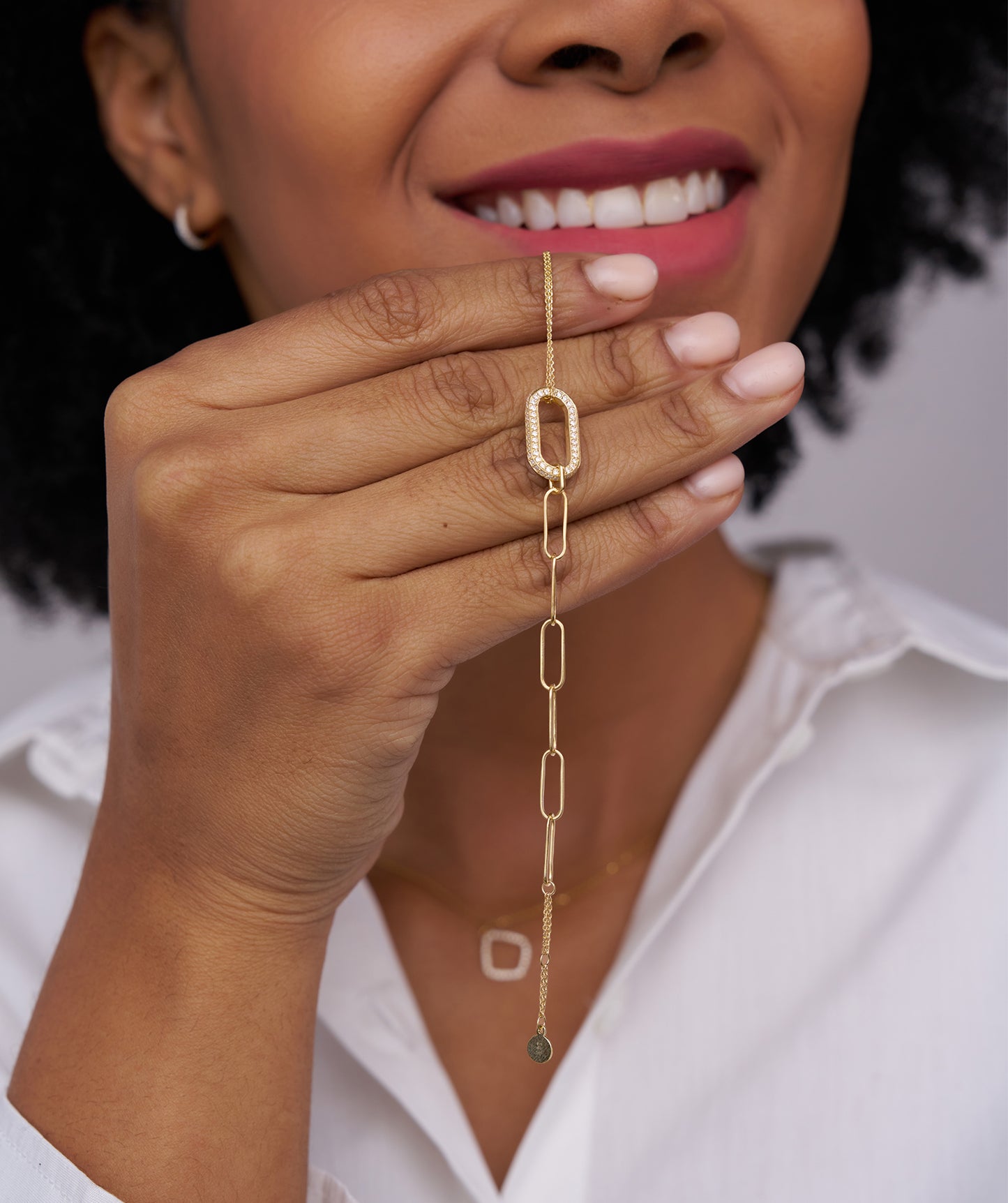 Gold Paperclip Chain Bracelet
