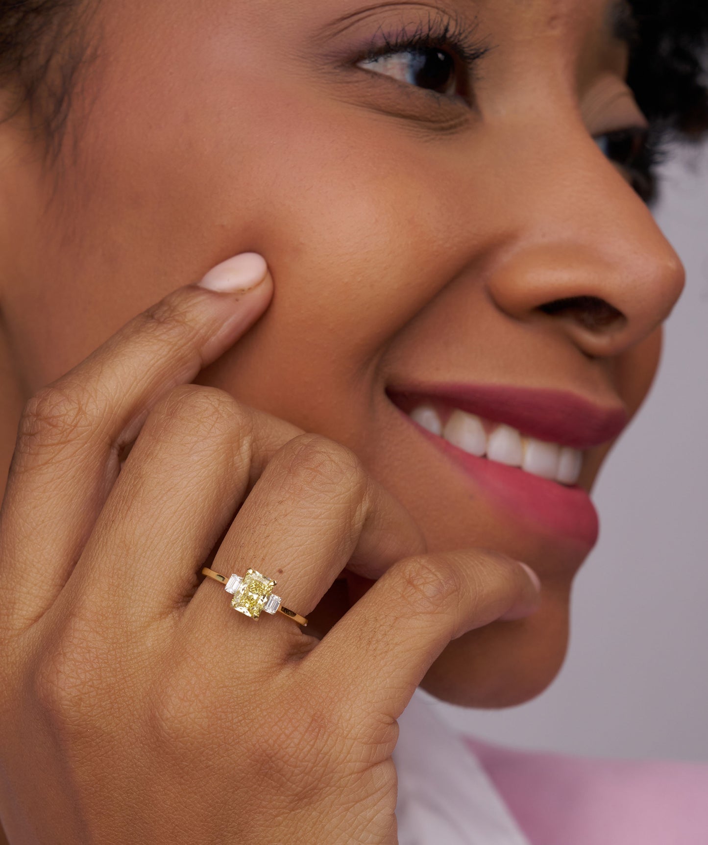 Yellow Radiant-Cut Ring