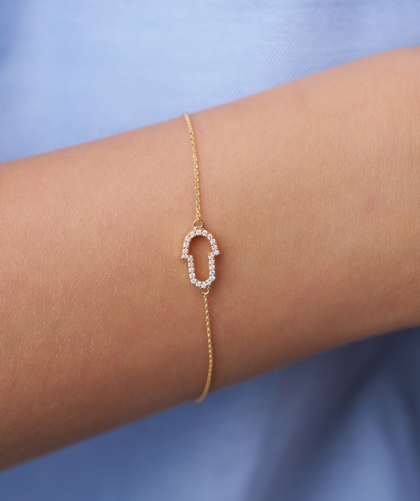 Dainty Horseshoe Gold Bracelet