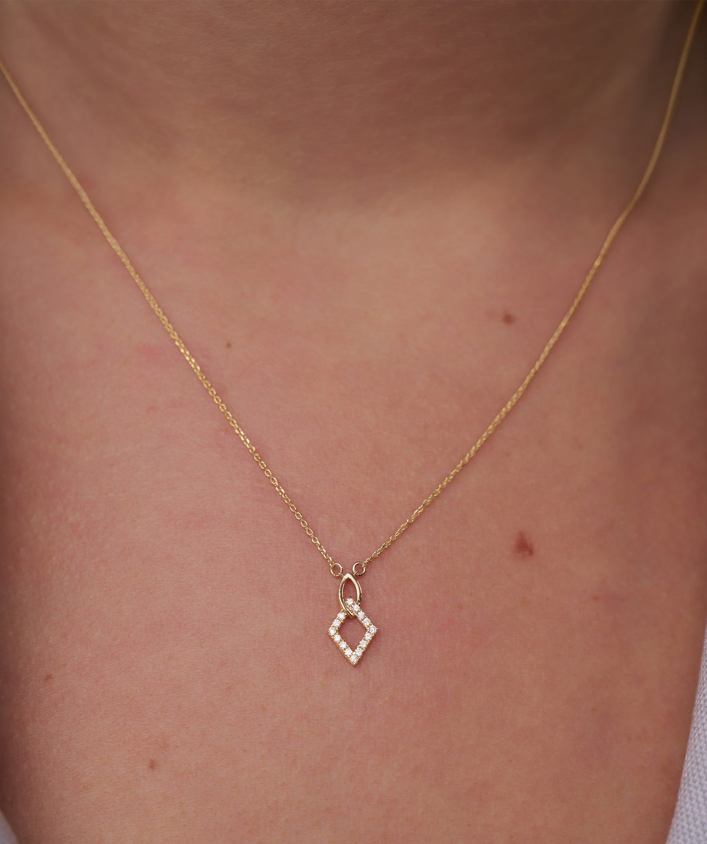 Gold & Diamond Openwork Necklace