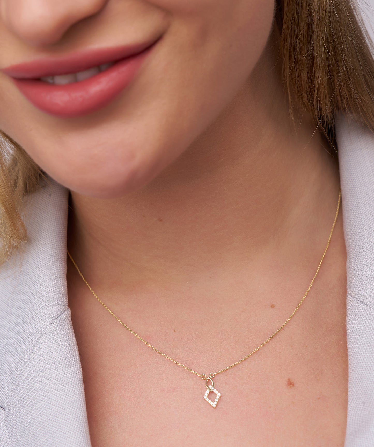 Gold & Diamond Openwork Necklace