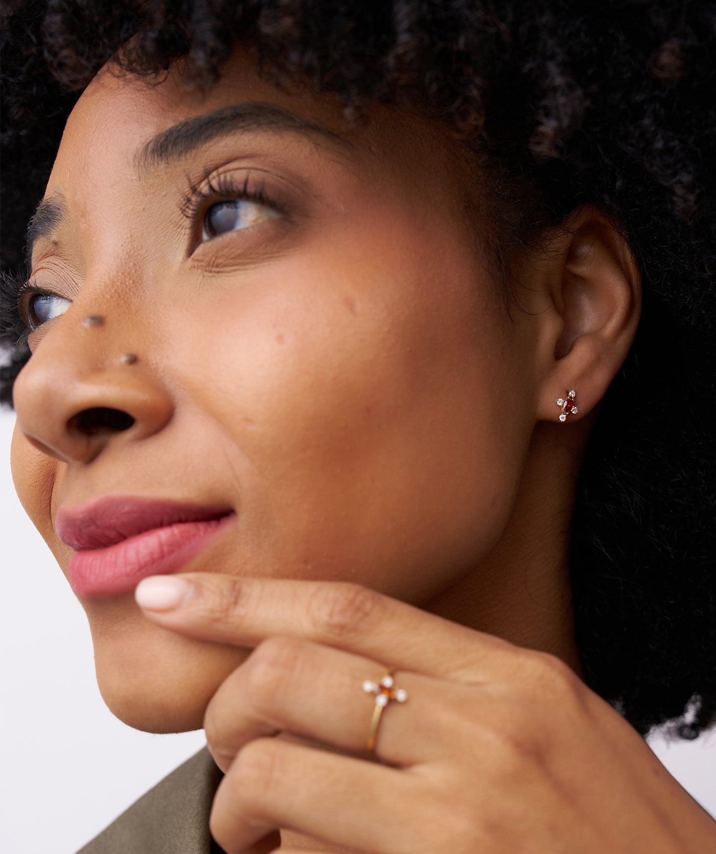 Marquise Garnet Cluster Earrings