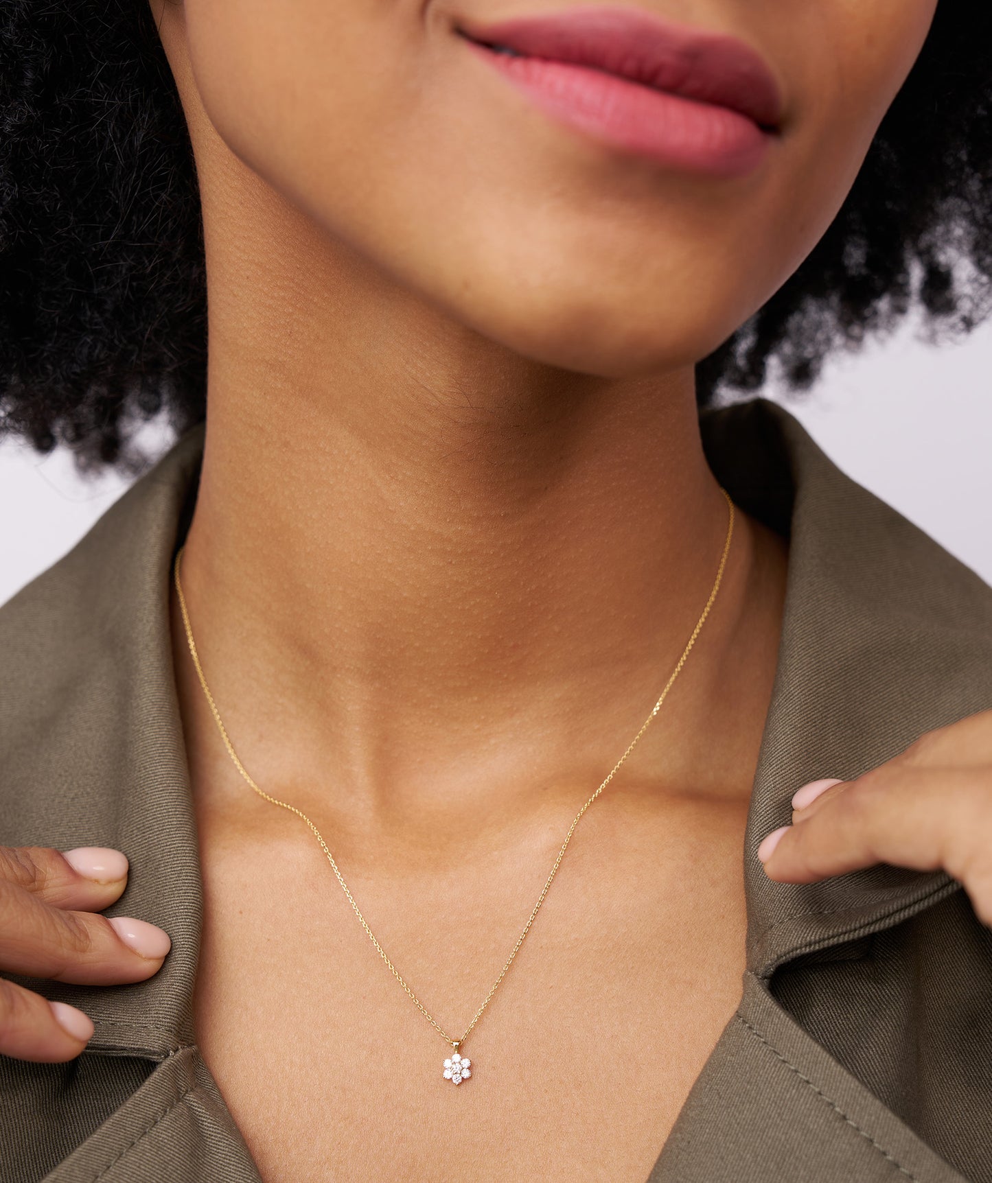 Cluster Diamond Pendant
