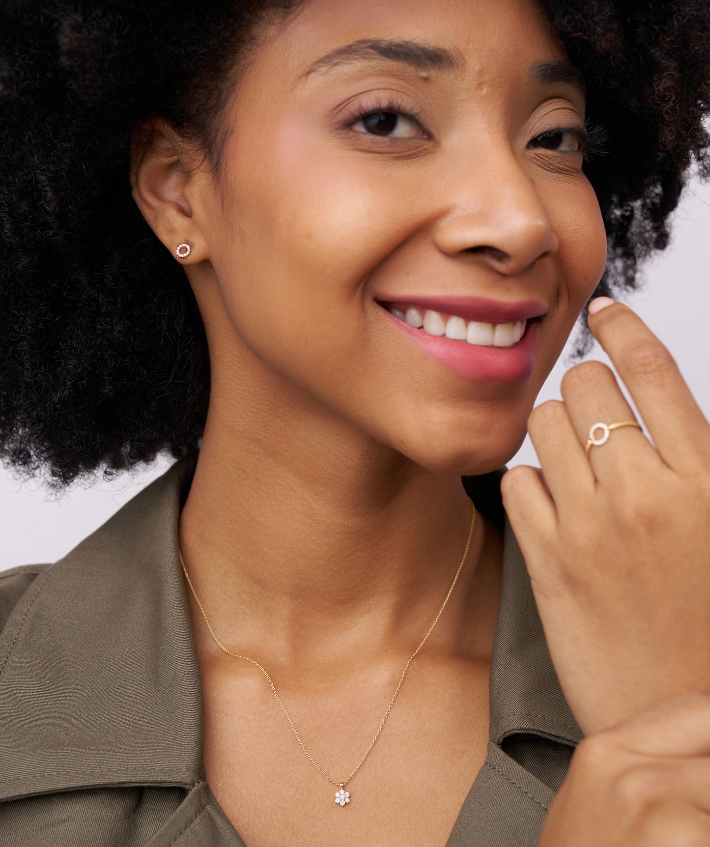 Cluster Diamond Pendant