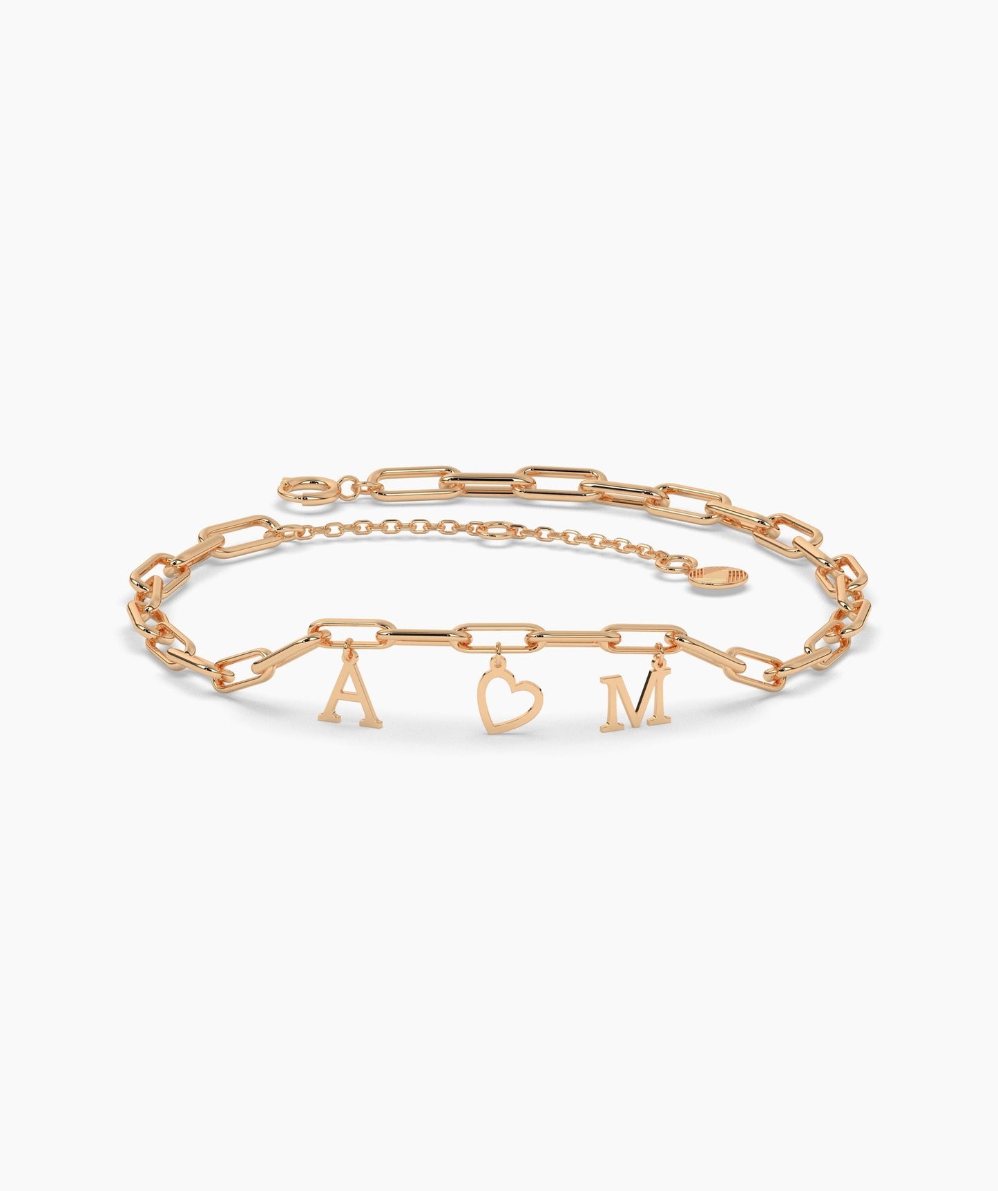 Personalized Charm 14K Gold Bracelet