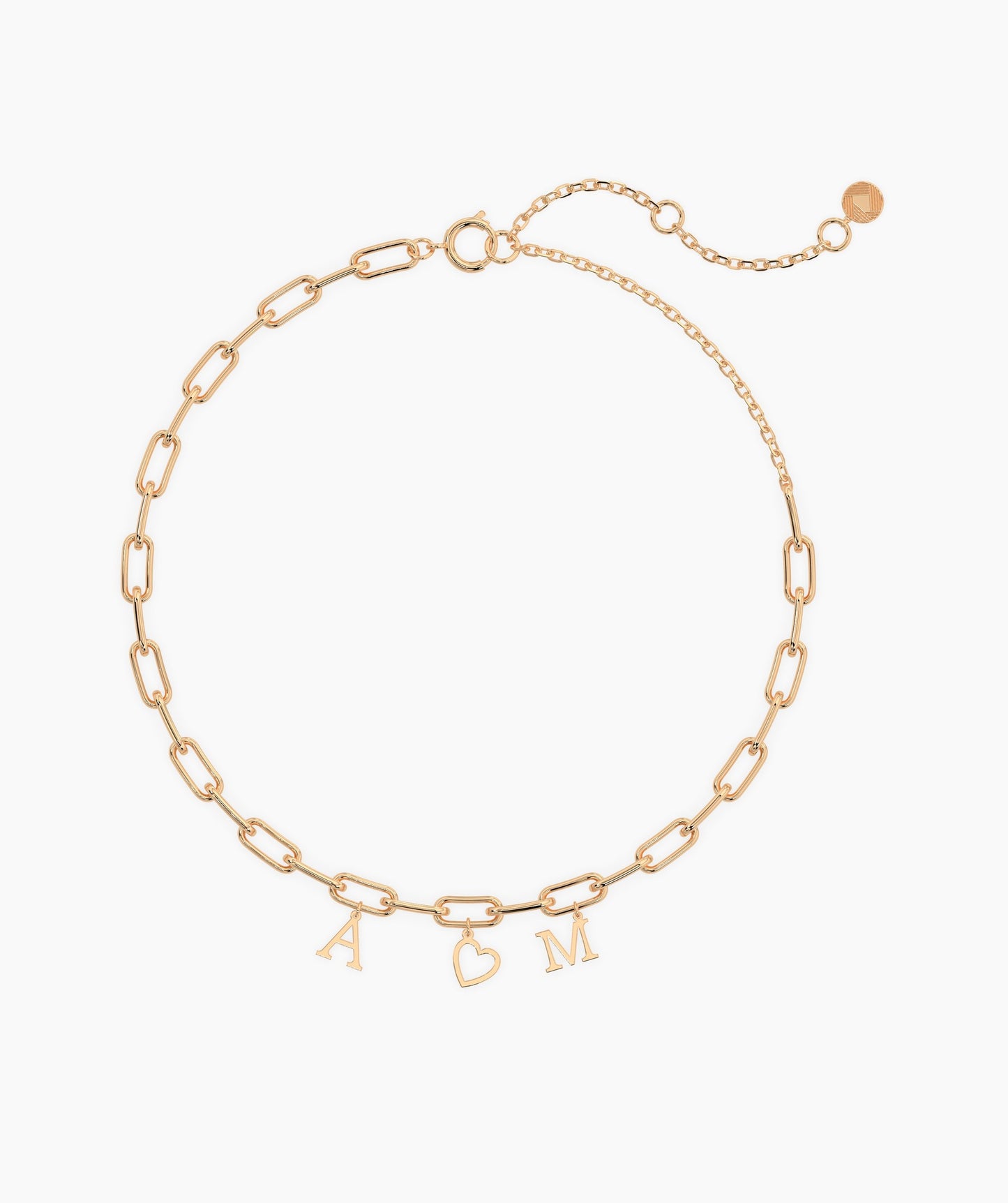 Personalized Charm 14K Gold Bracelet
