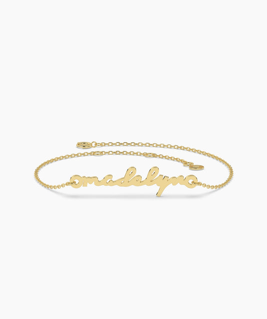 14K Gold Custom Name Bracelet