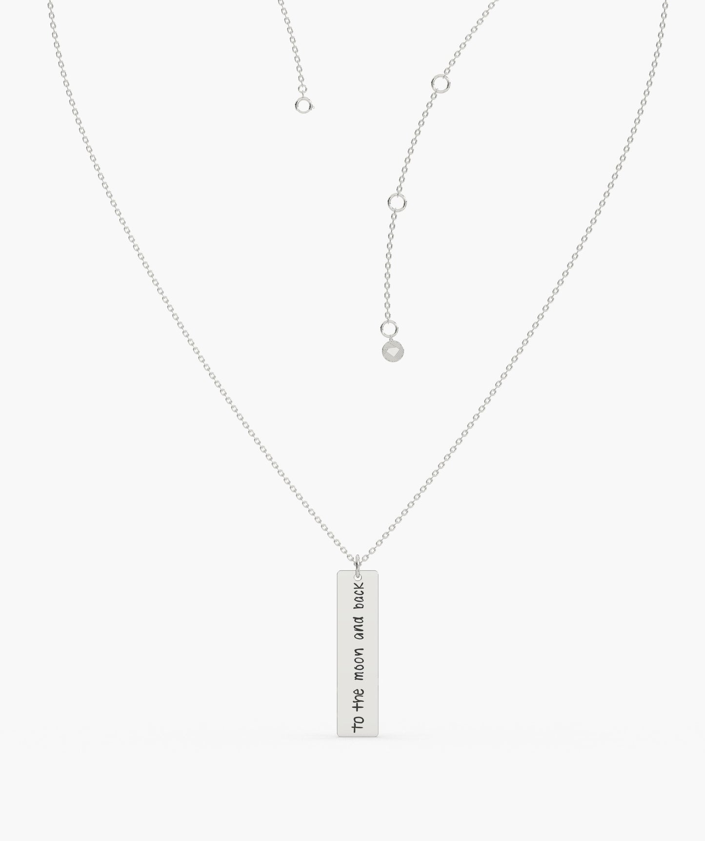 14K Gold Personalized Bar Necklace