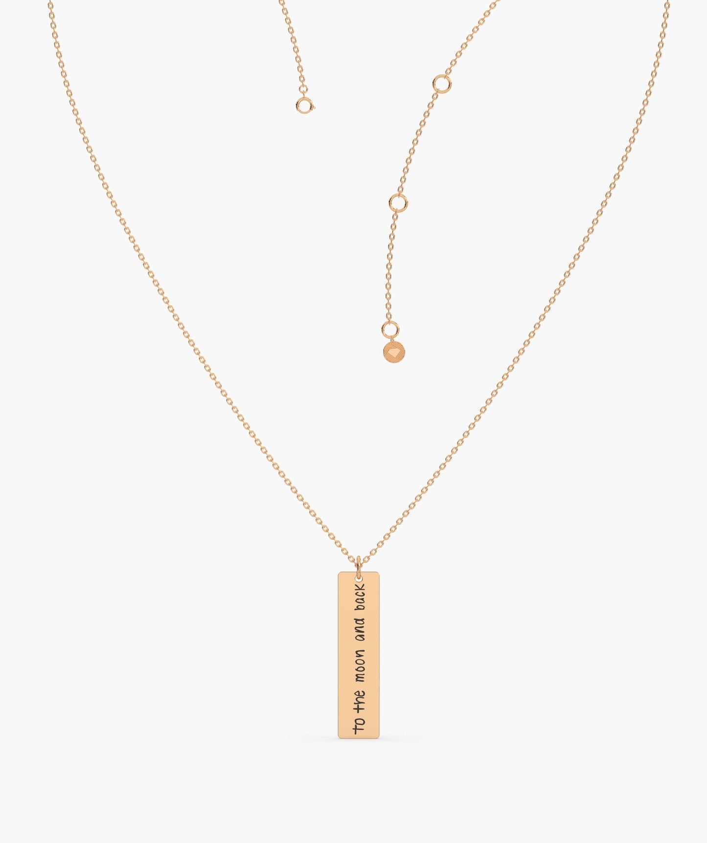 14K Gold Personalized Bar Necklace