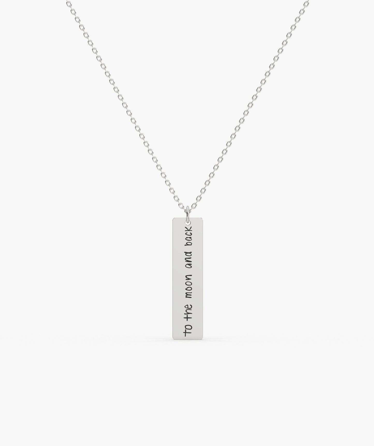 14K Gold Personalized Bar Necklace