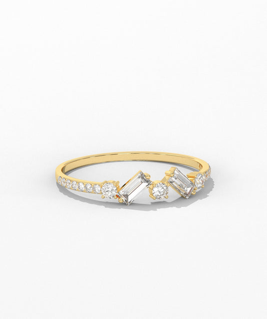 Celestial Shine Baguette Diamond Ring