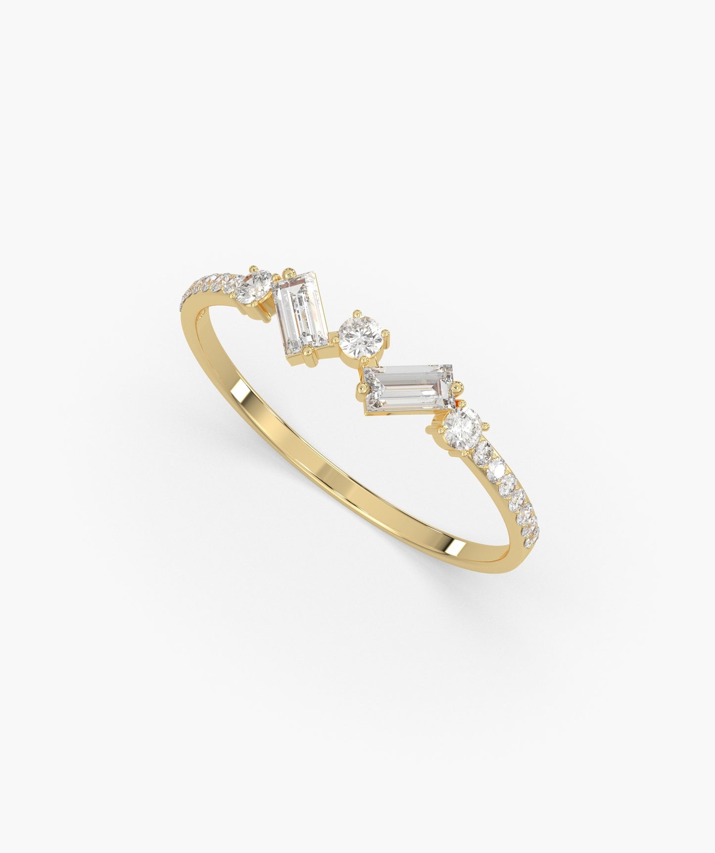 Celestial Shine Baguette Diamond Ring