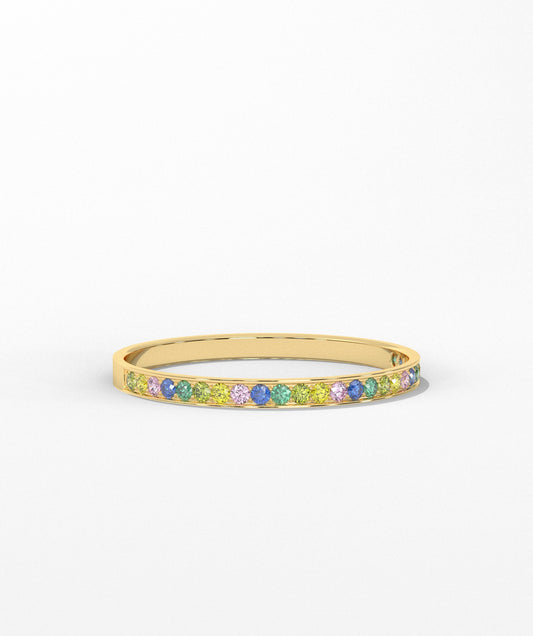 Fancy Multi-Color Diamond Band