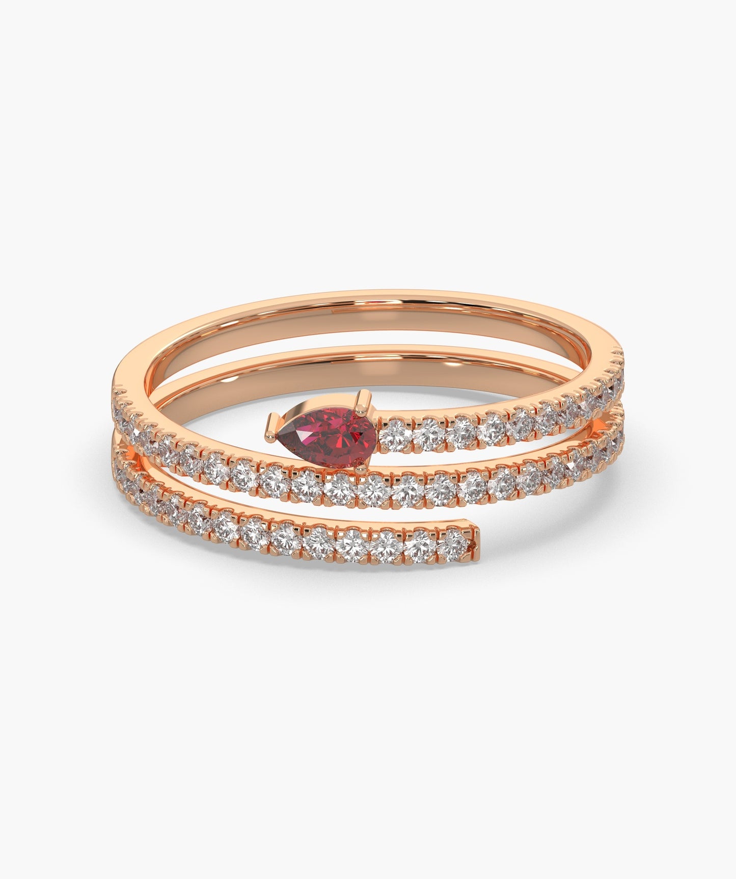 Ruby & Diamond Wrap Ring