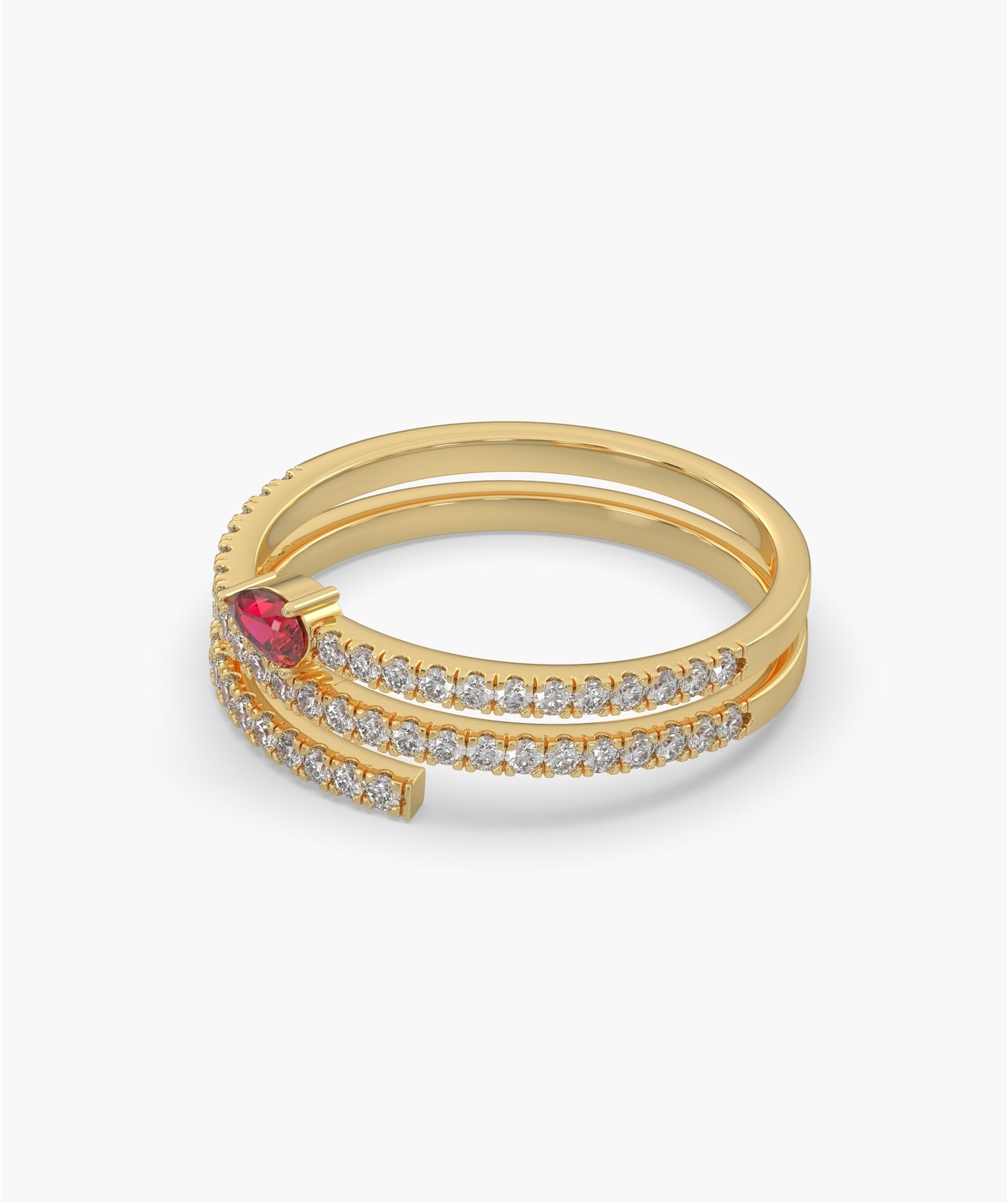 Ruby & Diamond Wrap Ring