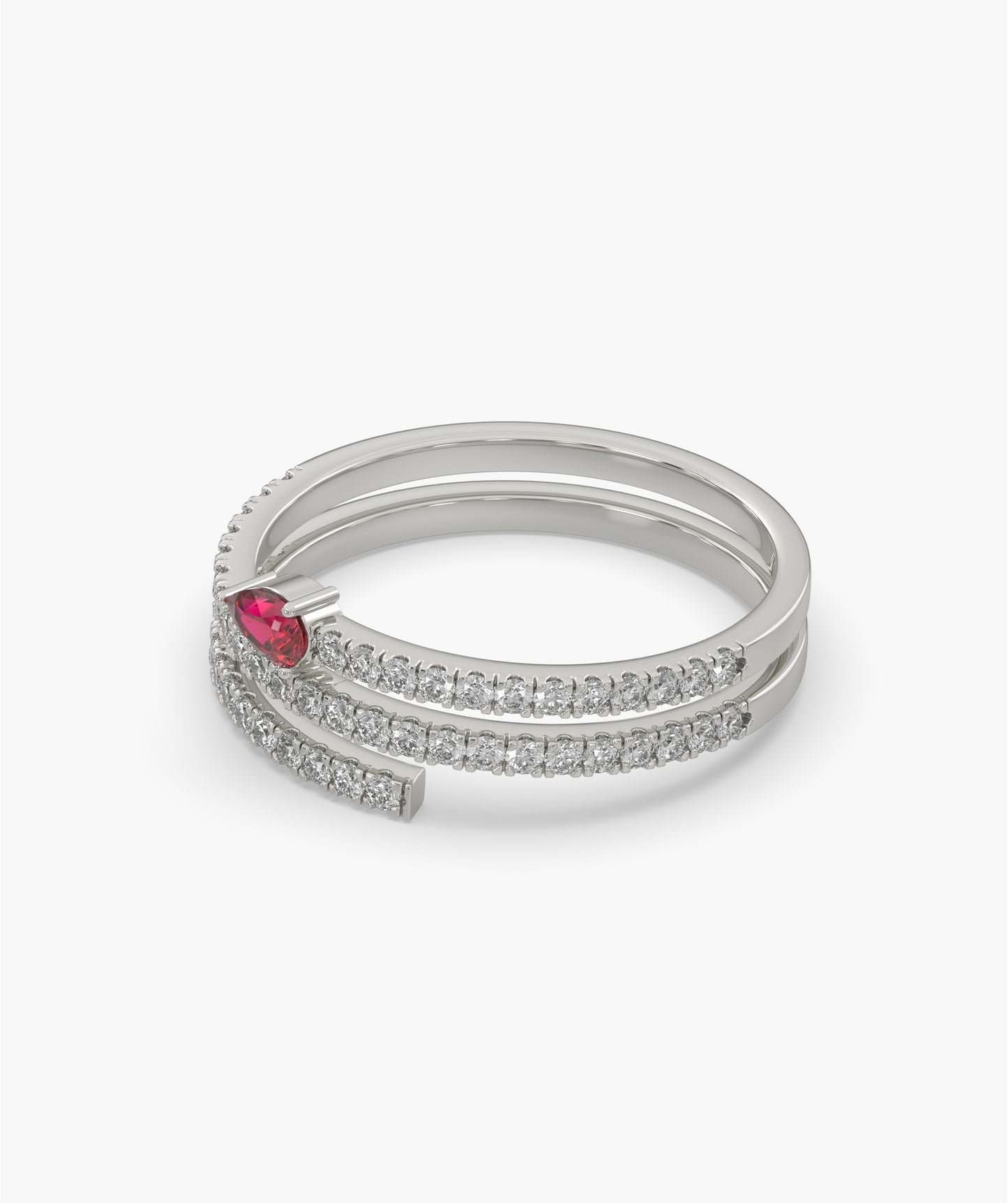 Ruby & Diamond Wrap Ring