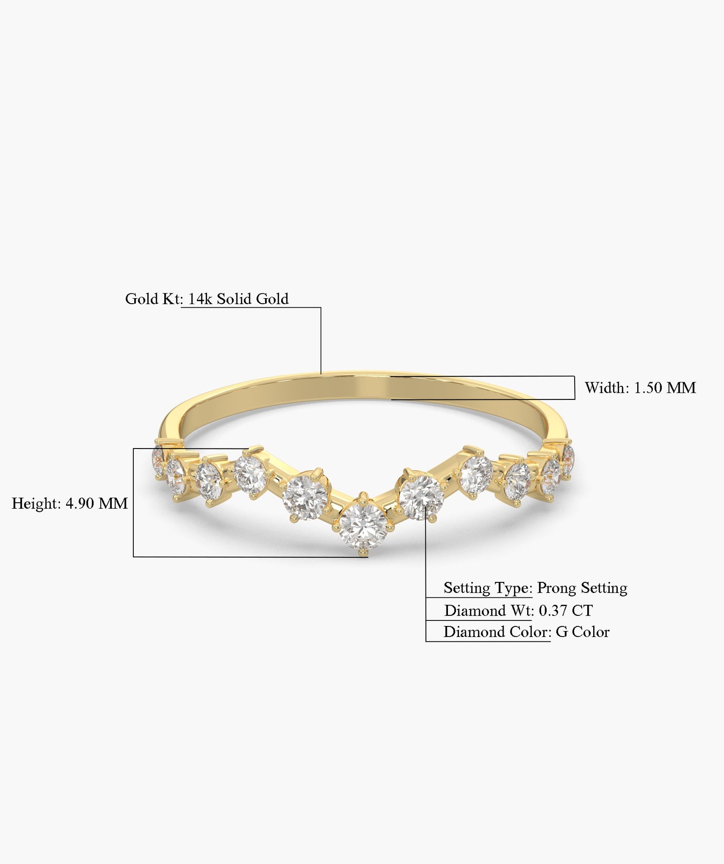 Sparkling Serenade Gold Ring